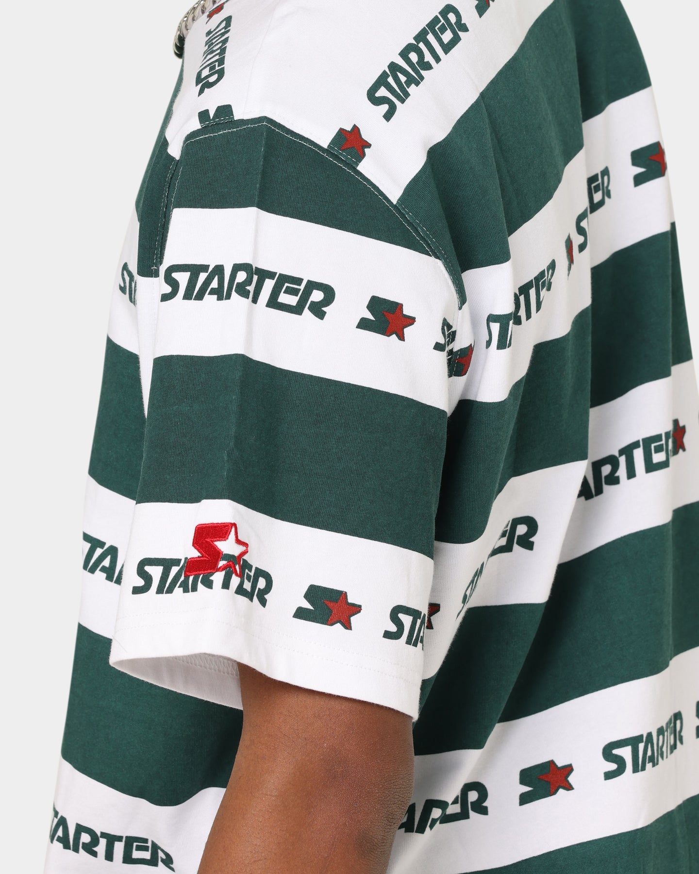 Starter LFS Stripe T-Shirt Green/White、mySite、zt4zffjzw