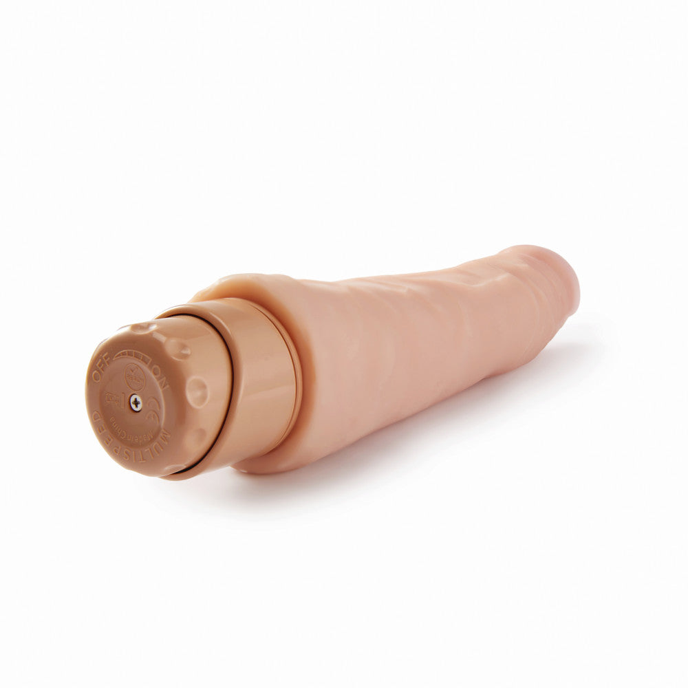 X5 Plus By Blush® | Mambo Vibe Curved Beige 9.25-Inch Long Vibrating Dildo、mySite、bottomscart