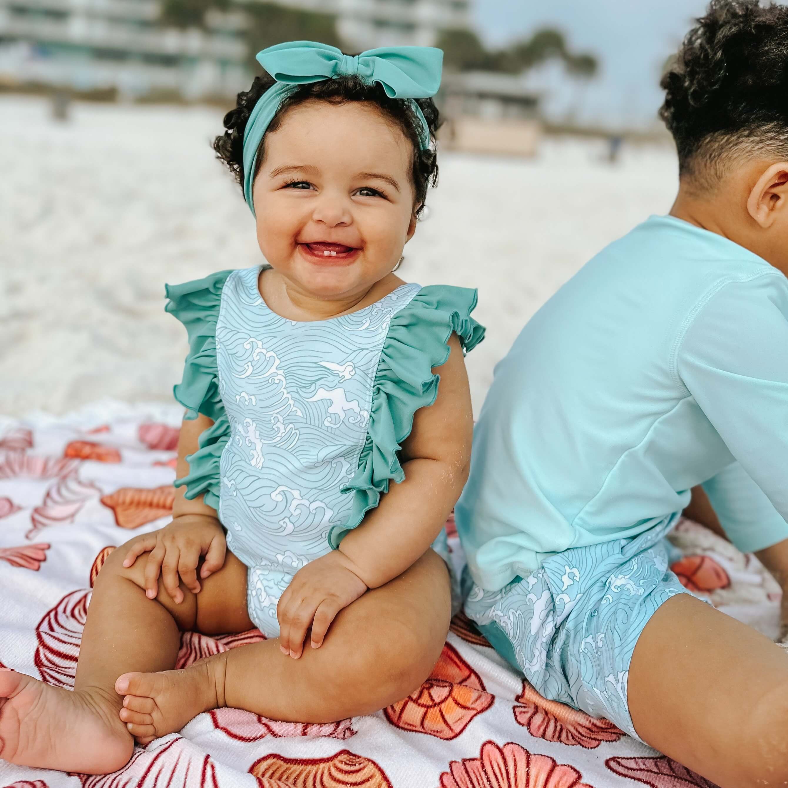  Double Ruffle One Piece | Makin' Waves、mySite、layawaytickets