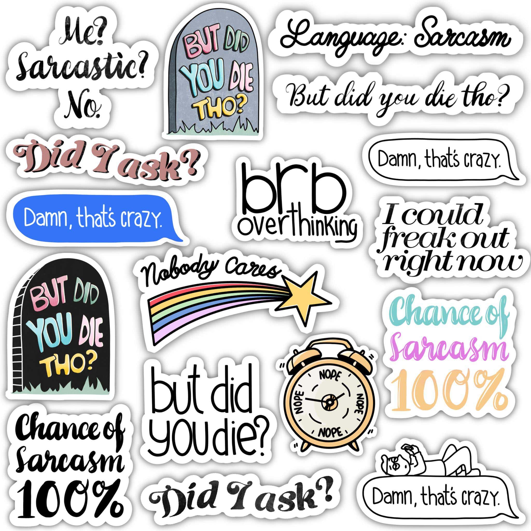  Sarcasm Sticker 17 Pack、mySite、elrpsem3k