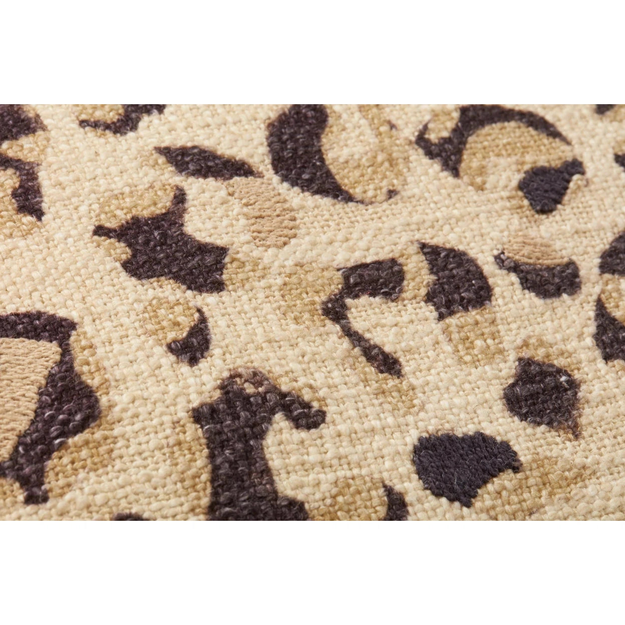 Leopard Spot Ivory Black Cotton Pillow、mySite、gigharbornorthrealestate