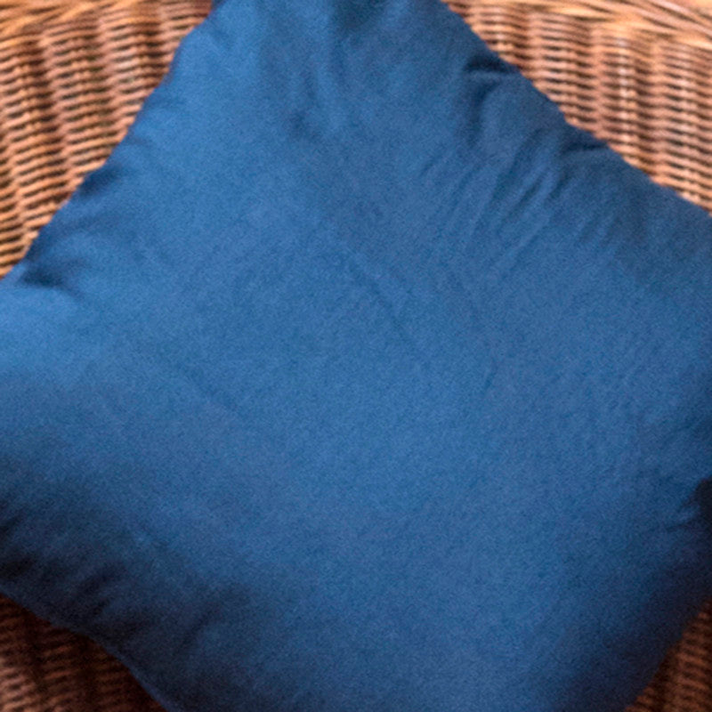 Silk Solid Cushion Cover | Blue | 40 x 40 cm | Set of 2、mySite、camillekostekn
