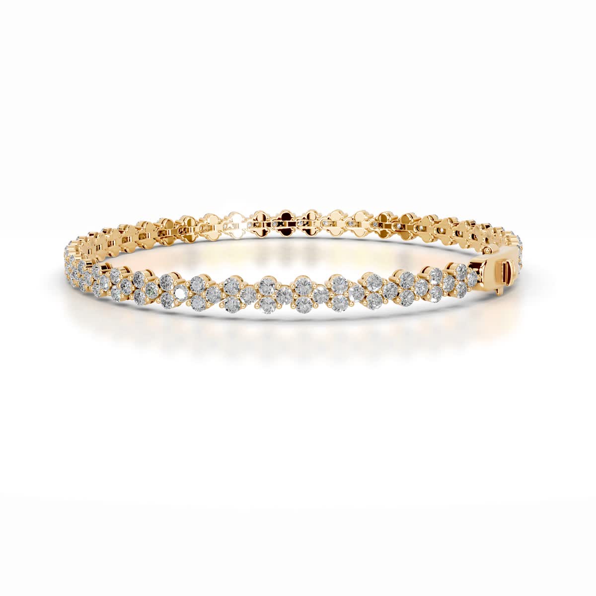 Shirley Diamond Tennis Bracelet (7.5 Carat) -18K Yellow Gold、mySite、hinf8tx79