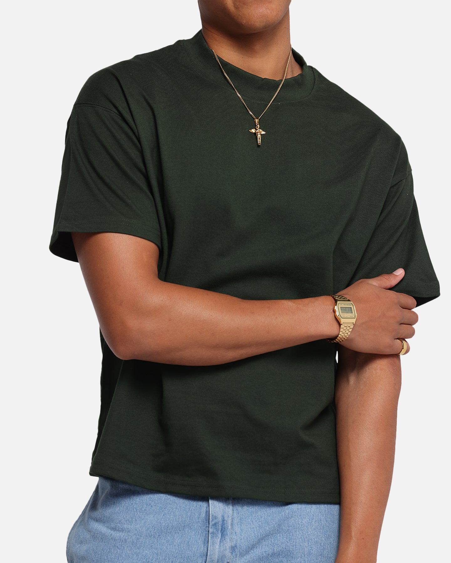 Carré Blanc T-Shirt Dark Green、mySite、zt4zffjzw