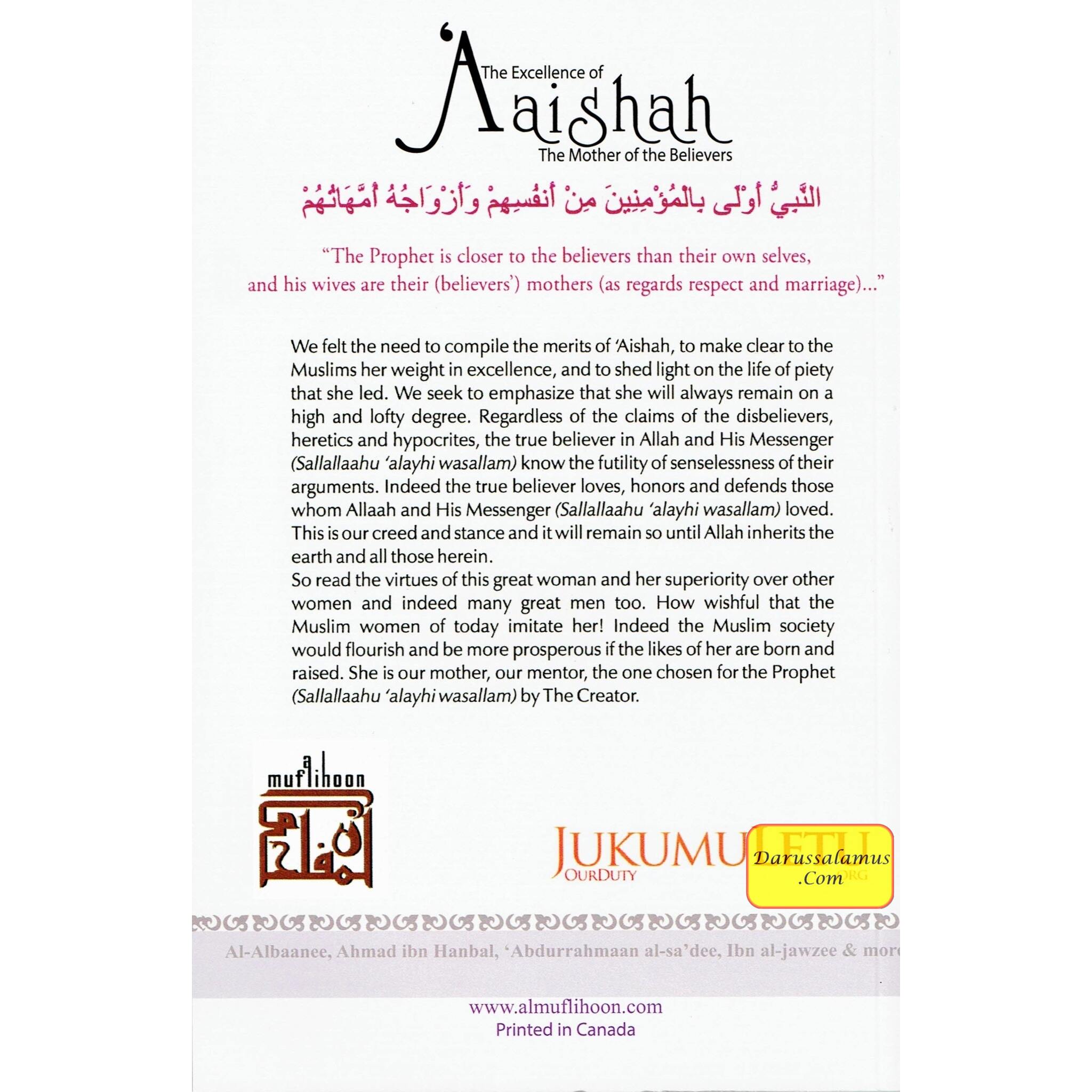 The Excellence of Aaishah the Mother of the Believers By Abu Whaeeda as-Salafee、mySite、topwebapps
