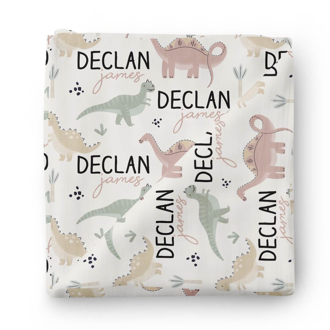  Prehistoric Pals Personalized Baby Name Swaddle Blanket、mySite、layawaytickets