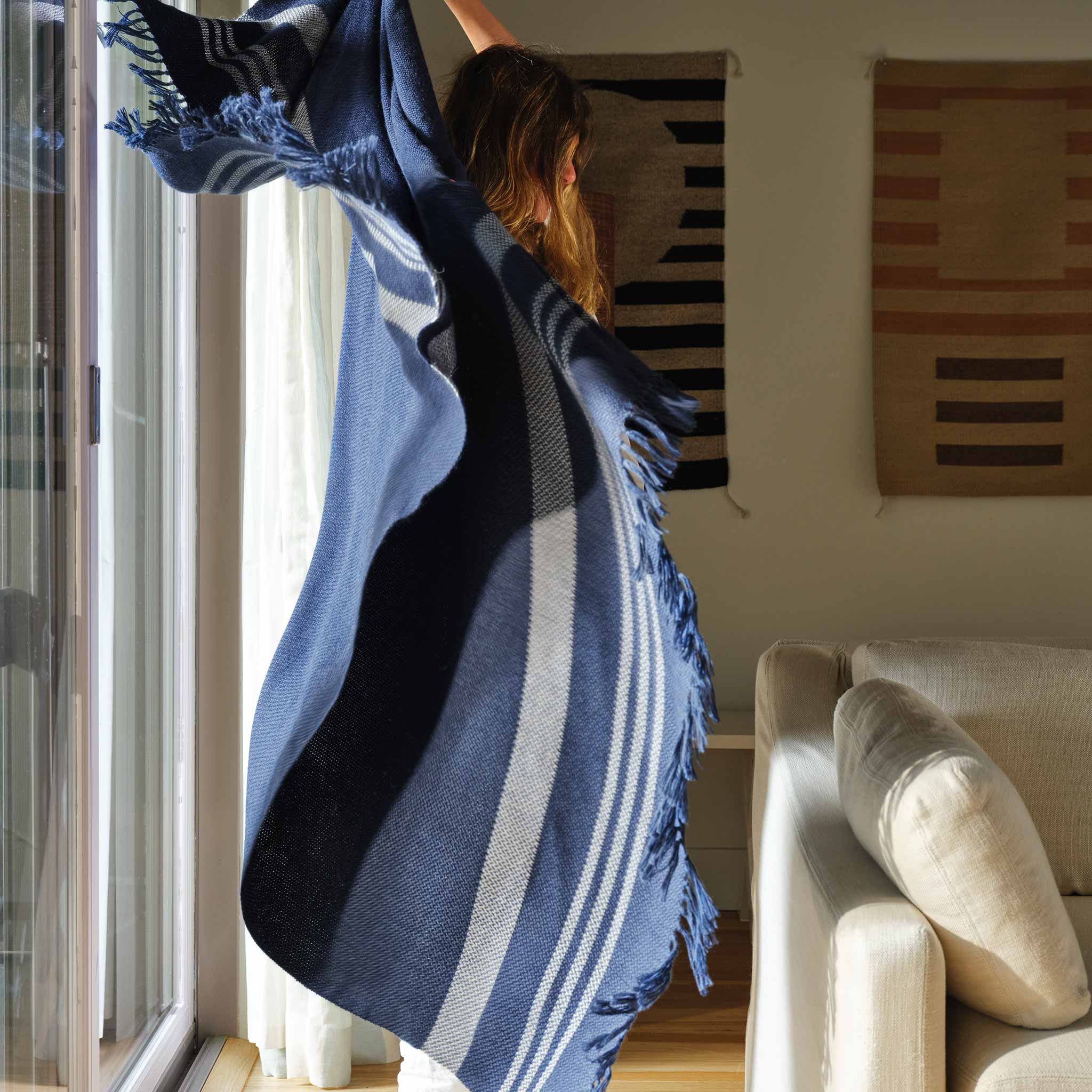  Alpaca Striped Throw Blanket - Last Call、mySite、sugarbowlscore