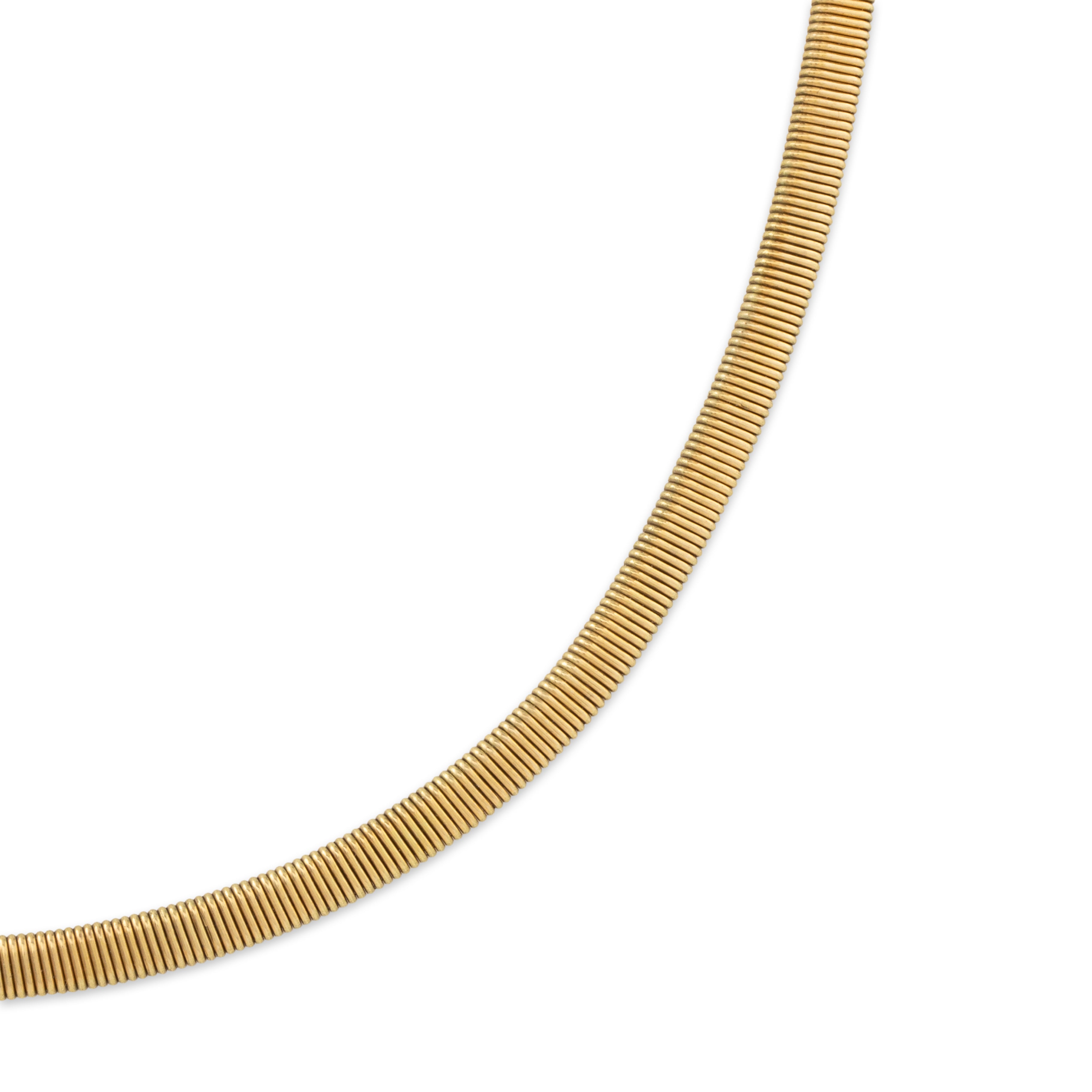 Vintage Italian 14k Yellow Gold Snake Chain Statement Necklace 16、mySite、hinf8tx79