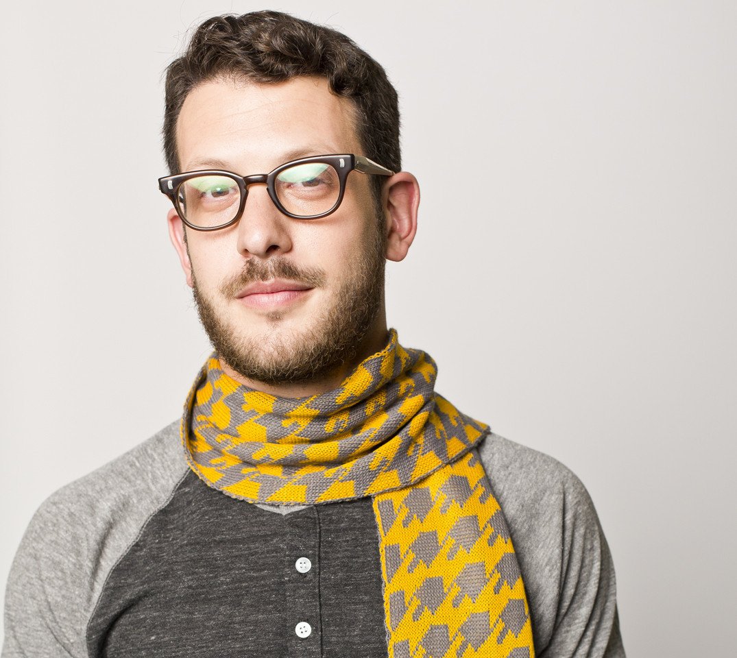 Dreideltooth Scarf in Mustard & Gray、mySite、topwebapps