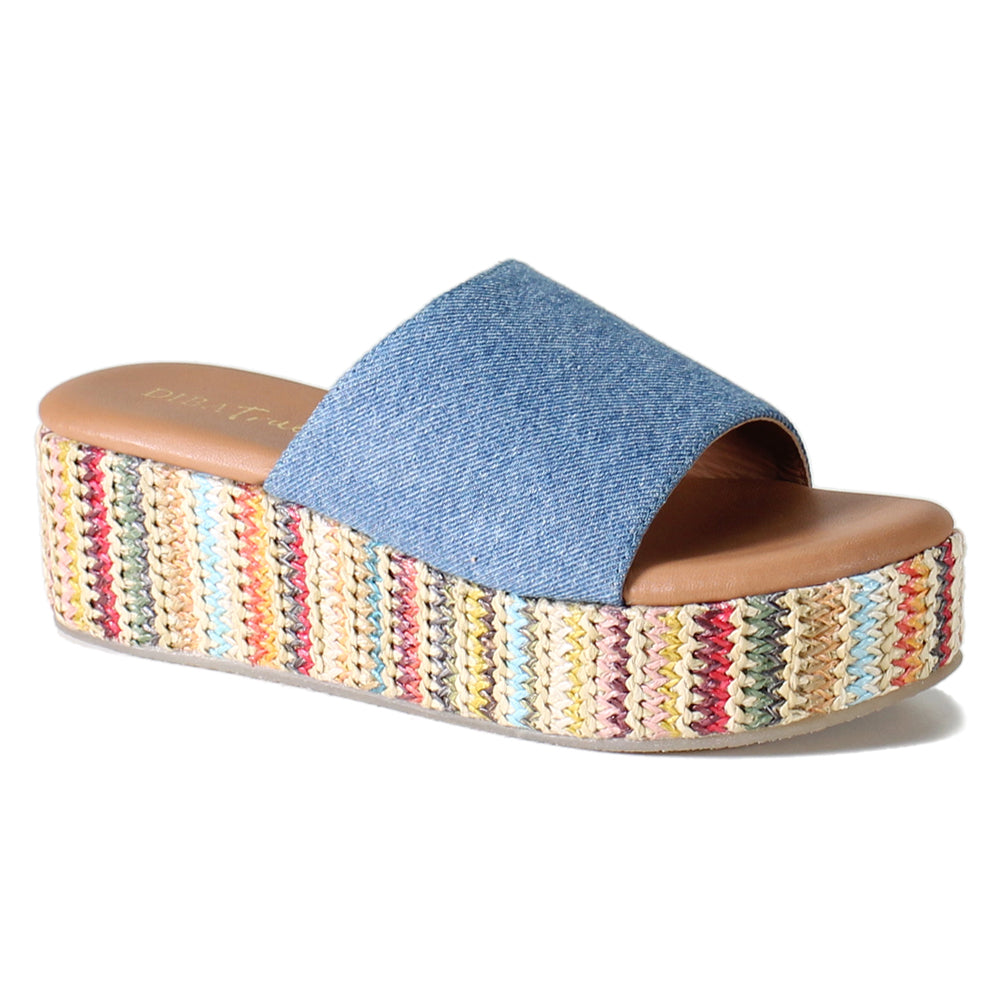 Rock Steady Raffia Slide Wedge Sandals、mySite、gtrtttuynbv