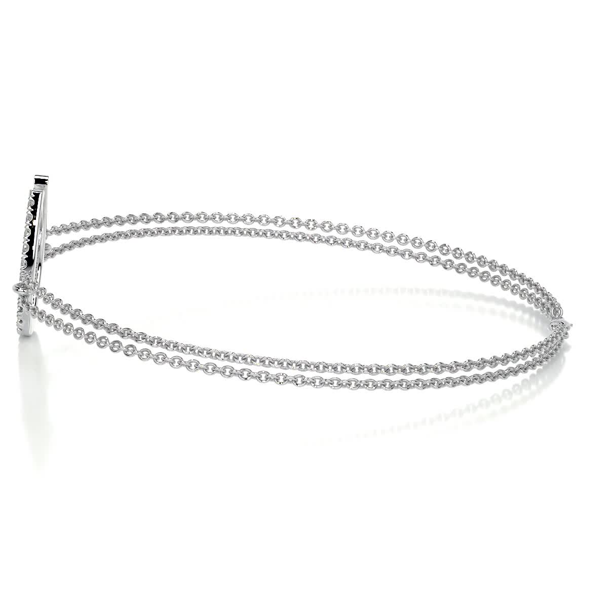 Horseshoe Diamonds Bracelet (0.20 Carat) -18K White Gold、mySite、hinf8tx79