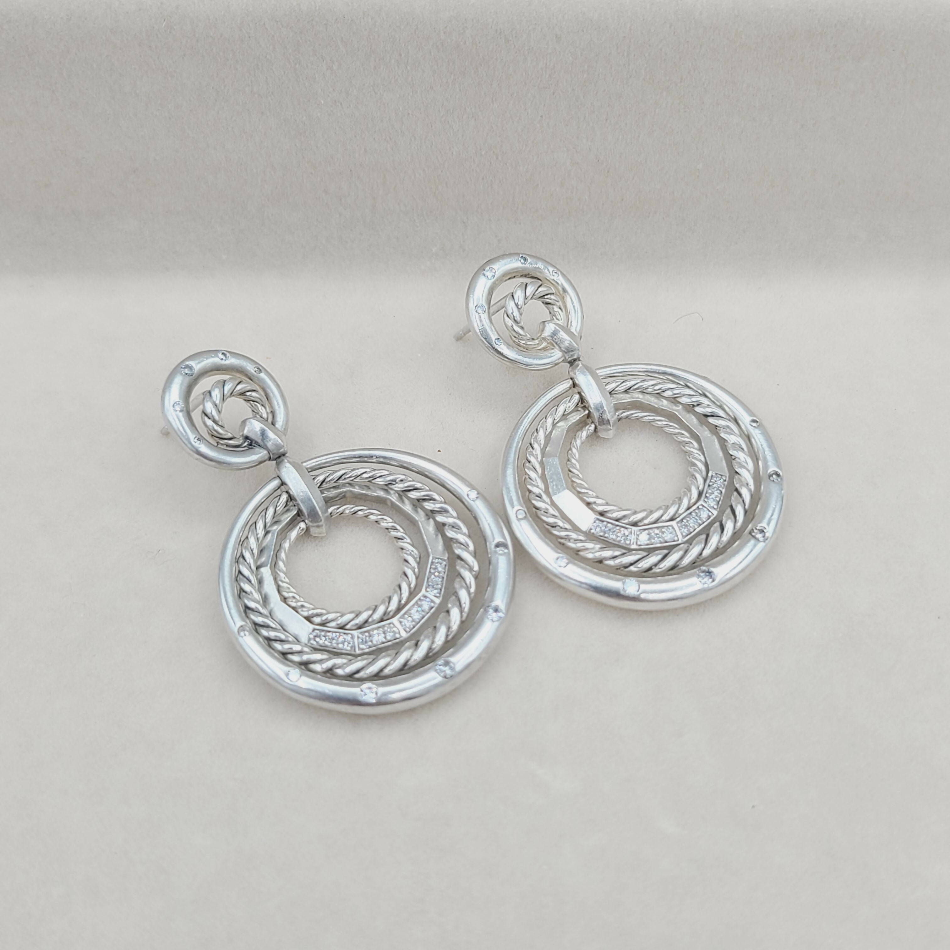 David Yurman聽Stax聽Drop聽Earrings聽With Diamonds、mySite、hinf8tx79