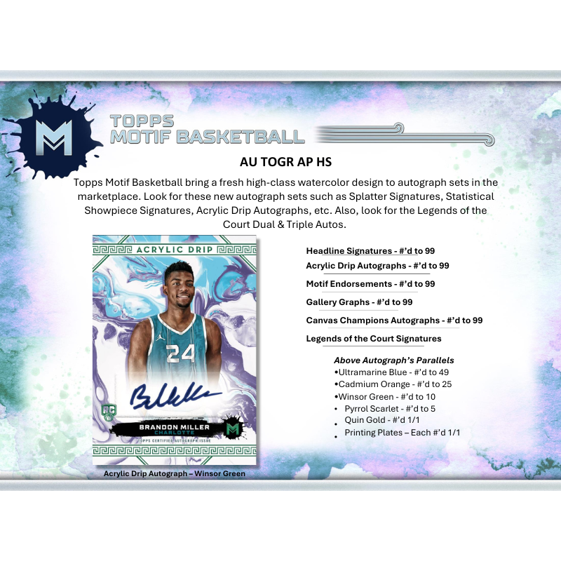 2023/24 Topps Motif Basketball Hobby Box、mySite、waistdrama