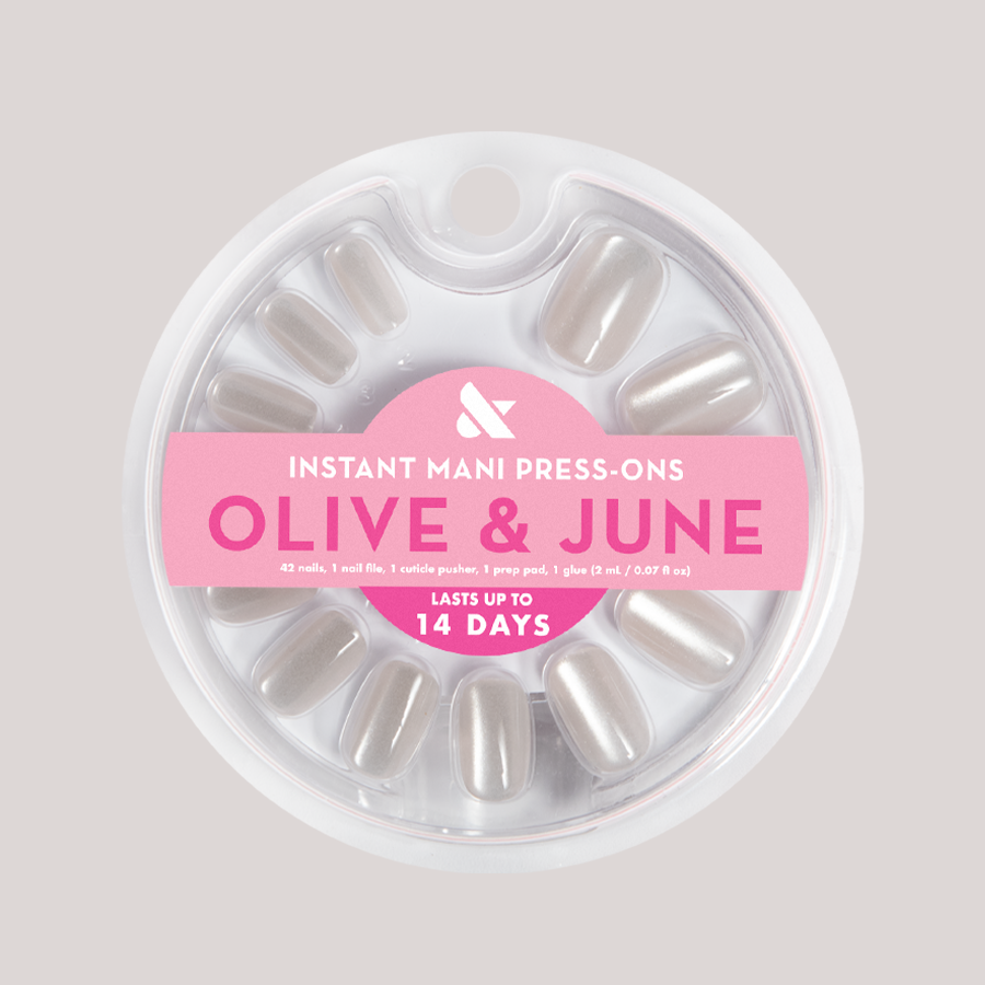 Cream Velvet - Press-On | Short | Squoval、mySite、solidvoid