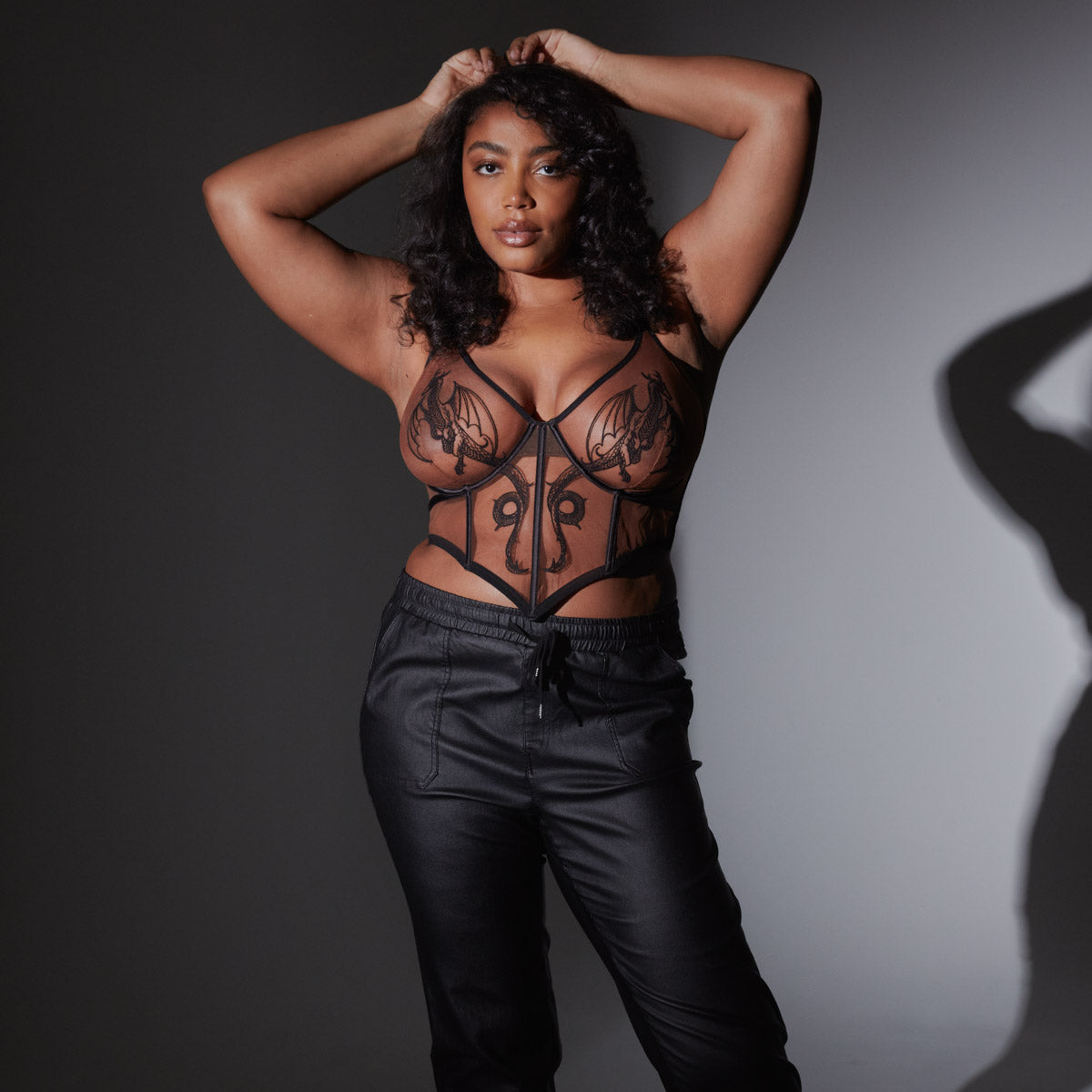 Dracona Bodice - Black/Toffee、mySite、bengalsvssteelers