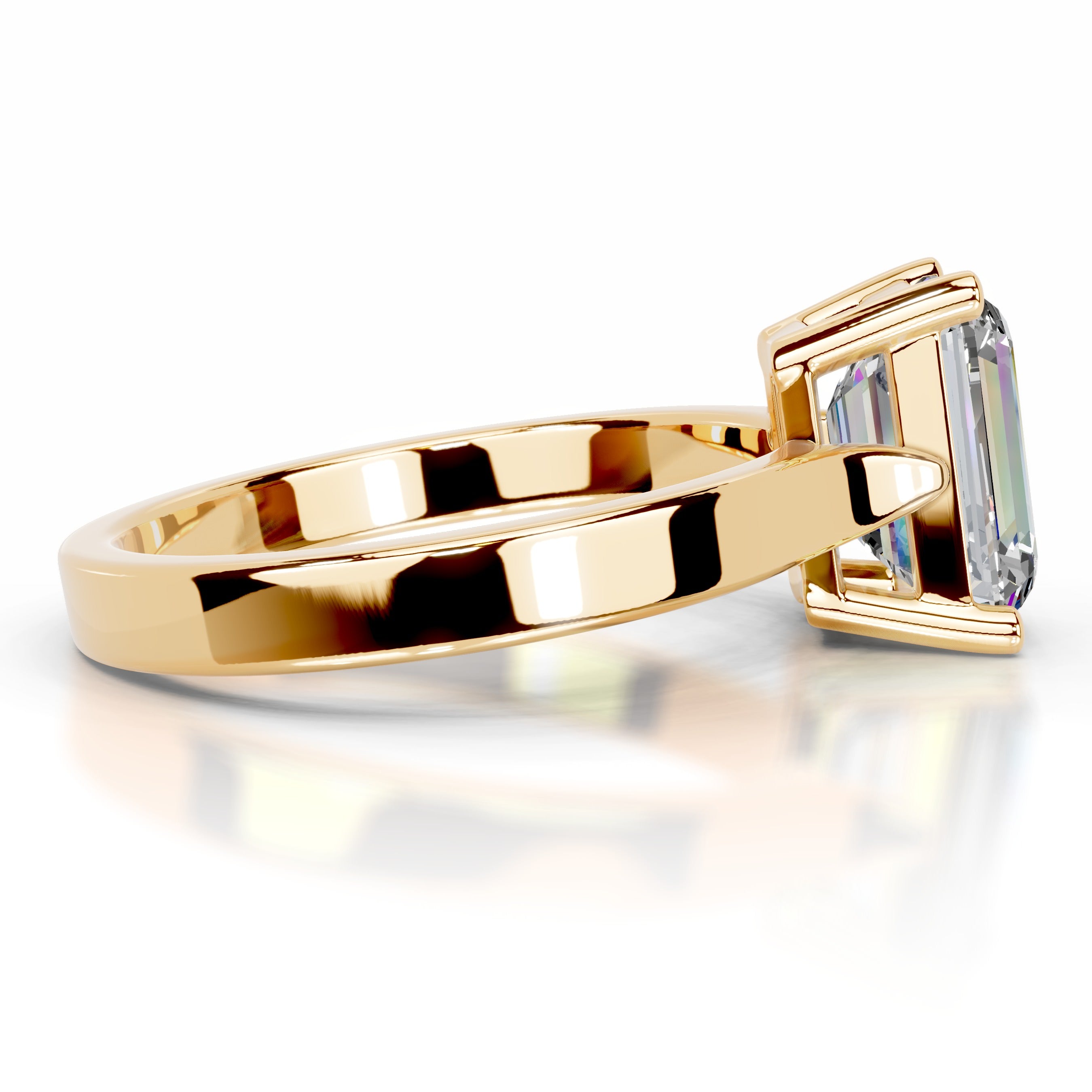 Daisy Moissanite Ring - 18K Yellow Gold、mySite、hinf8tx79