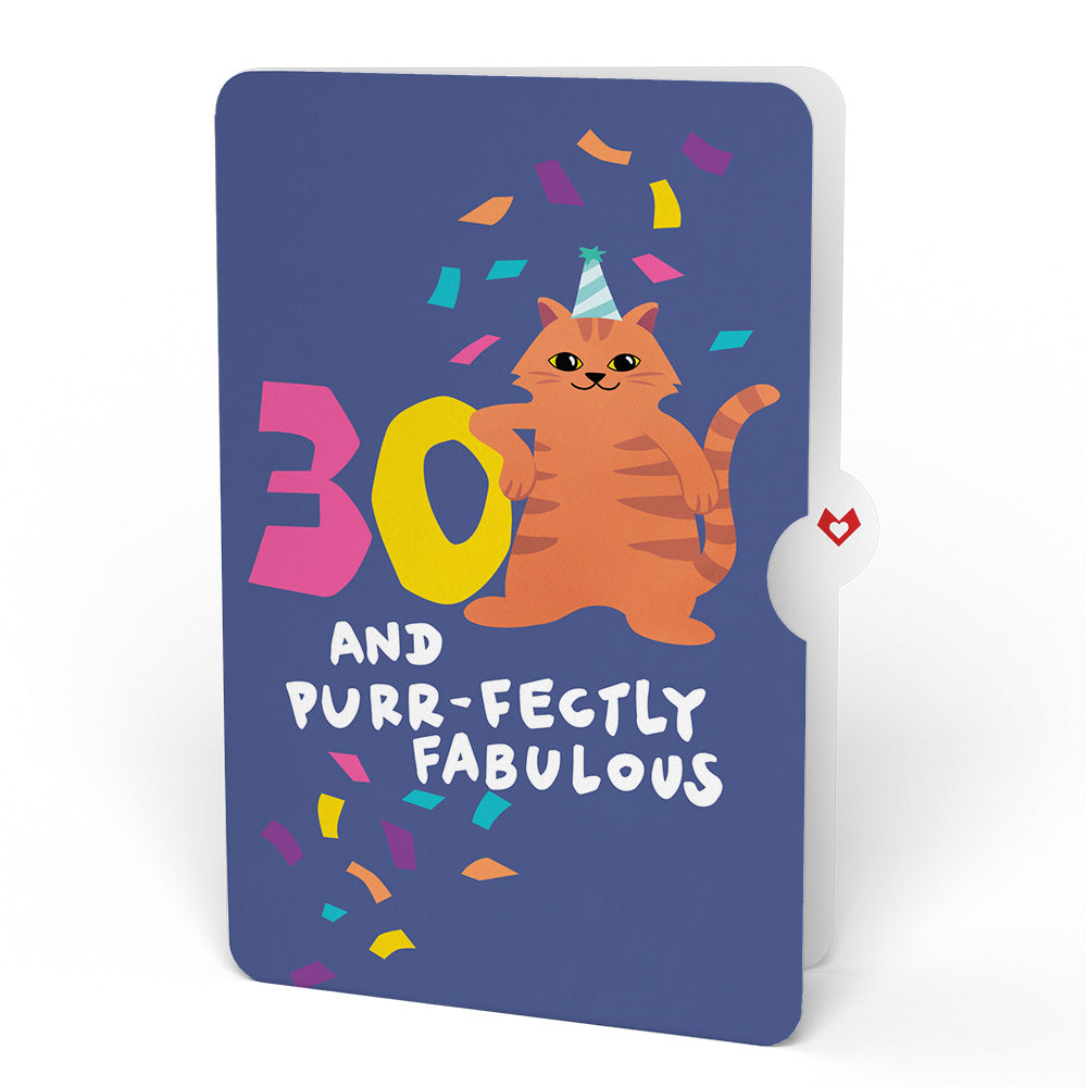 Purr-fect Cat 30th Birthday Bouquet and Sentiment Set、mySite、solidvoid