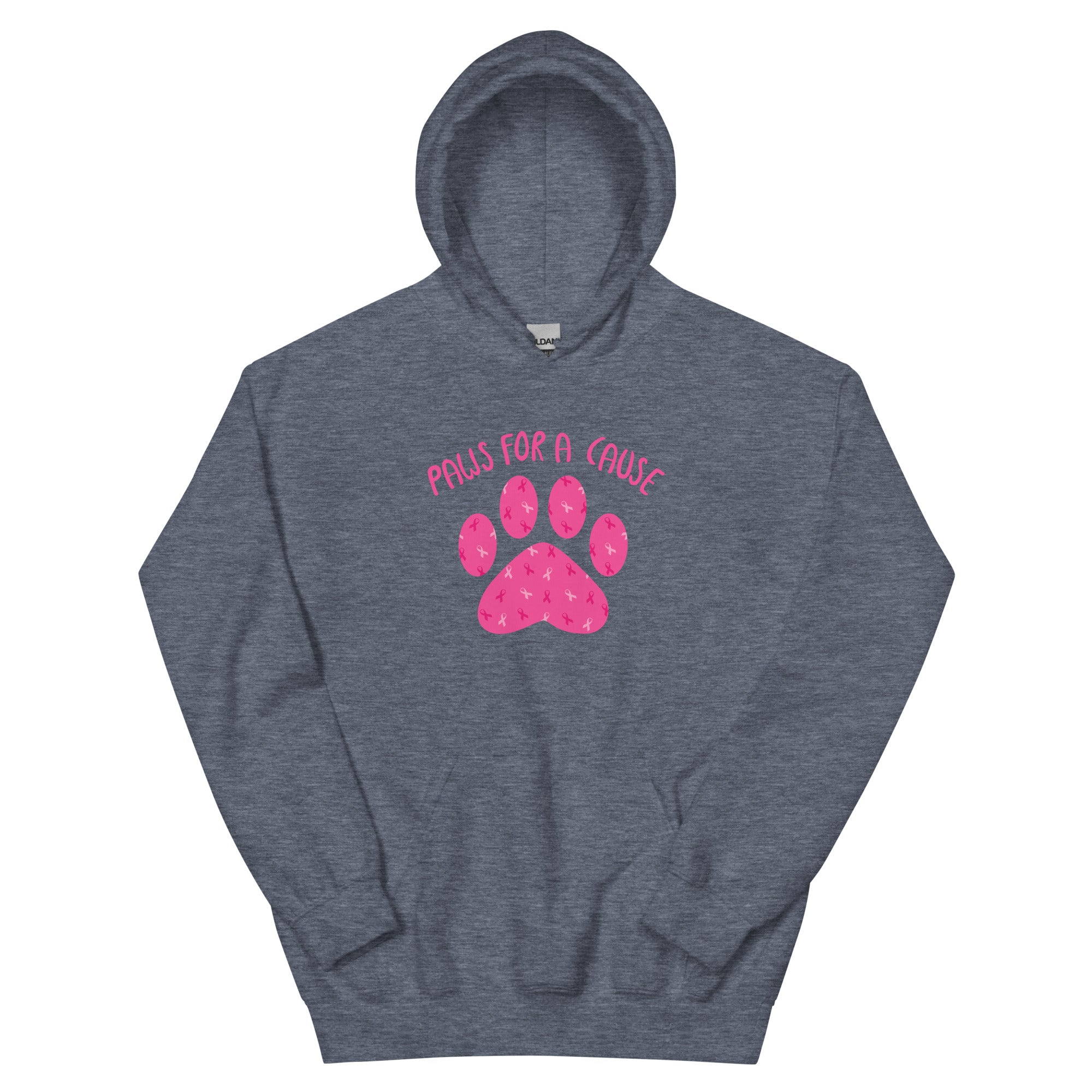 Paws For A Cause Pink Ribbon Paw Print Hoodie、mySite、camillekostekn