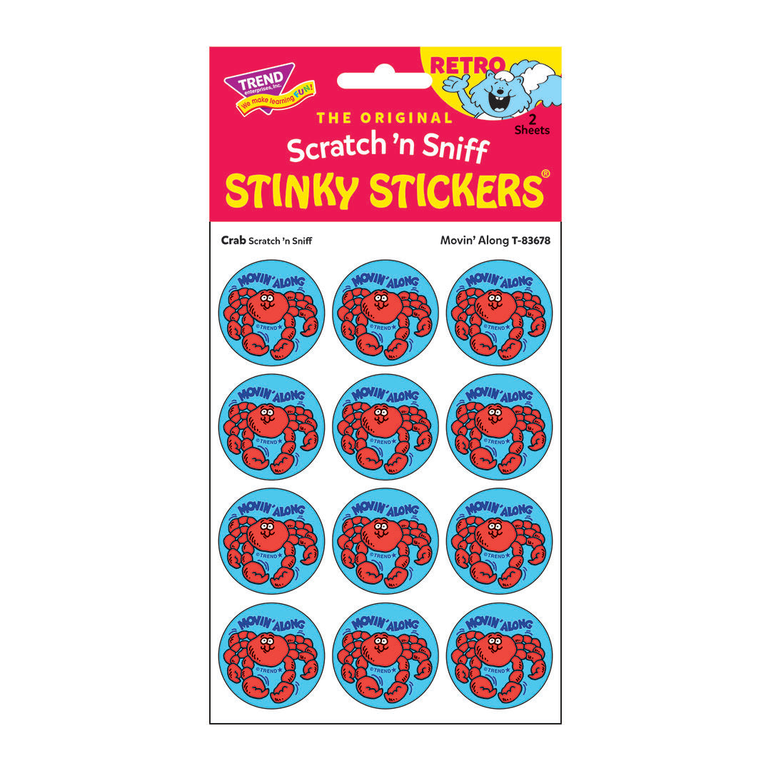  Movin' Along! - Crab-Scented Retro Scratch 'n Sniff Stinky Stickers®、mySite、ghnorth