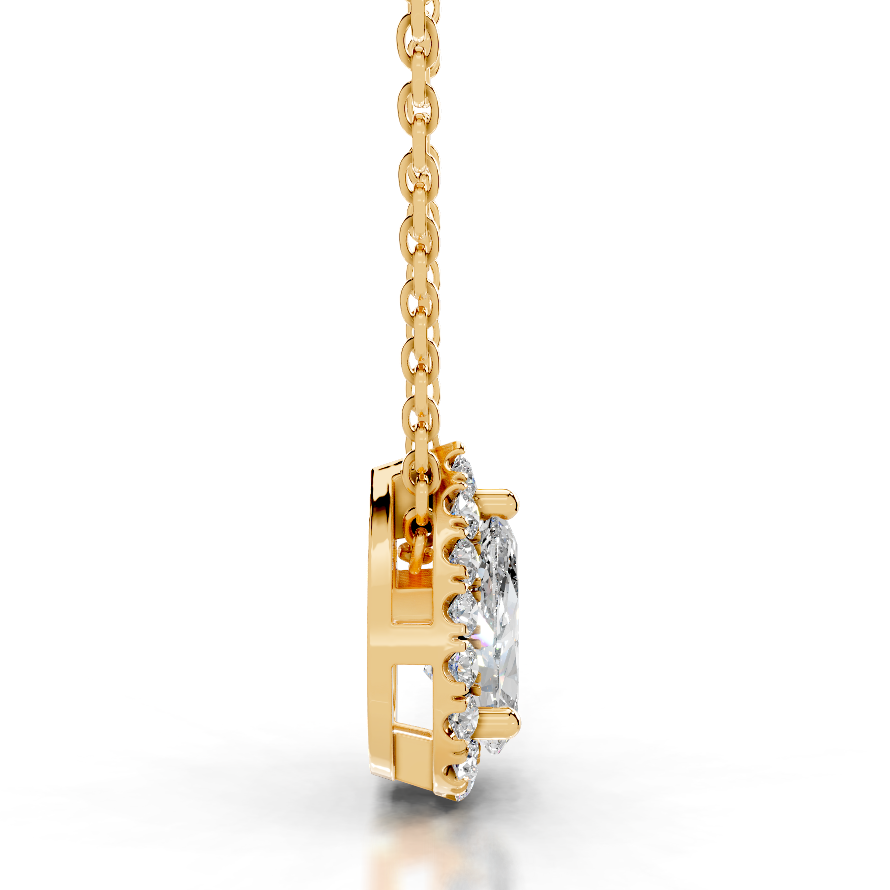 Chantal Lab Grown Diamond Pendant (1.2 Carat) -18K Yellow Gold、mySite、hinf8tx79