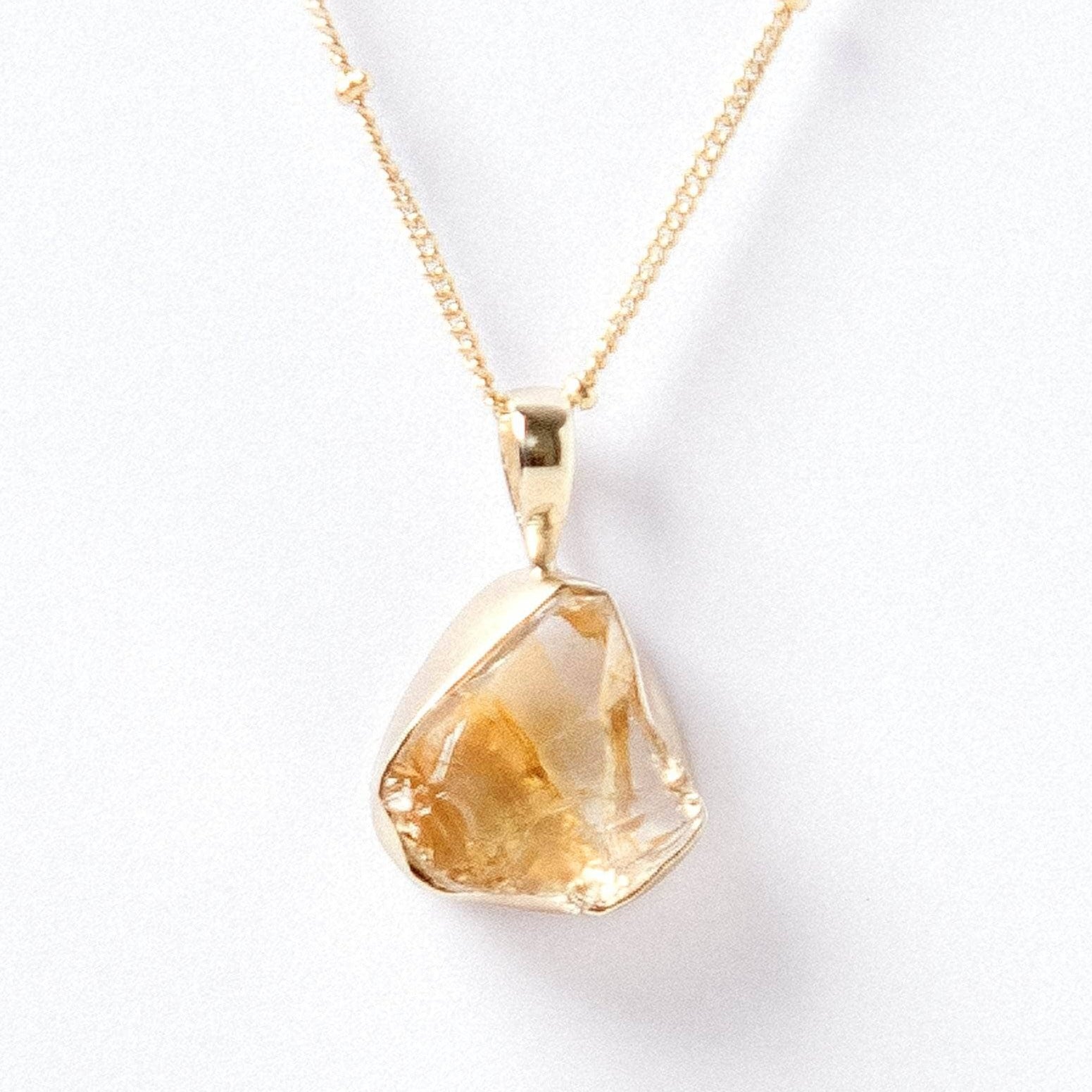 Genuine Citrine Raw Crystal Necklace、mySite、hinf8tx79