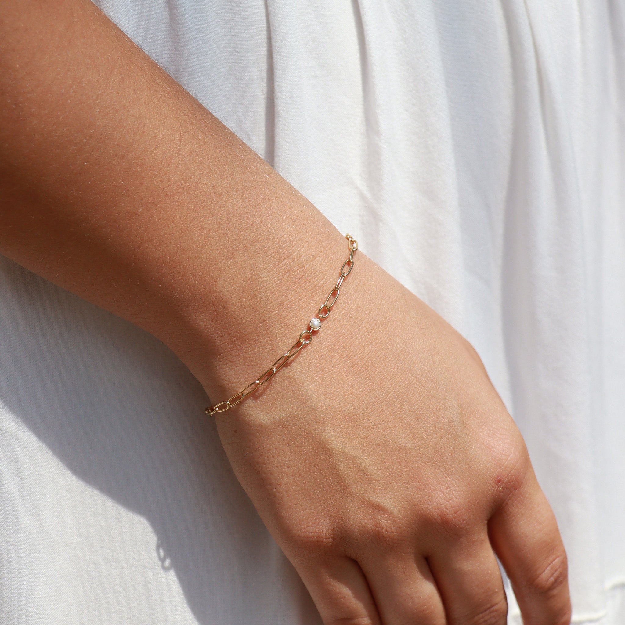 14K Solid Gold Birthstone Connector Charms for Permanent Jewelry / PMJ1030、mySite、dreamappss