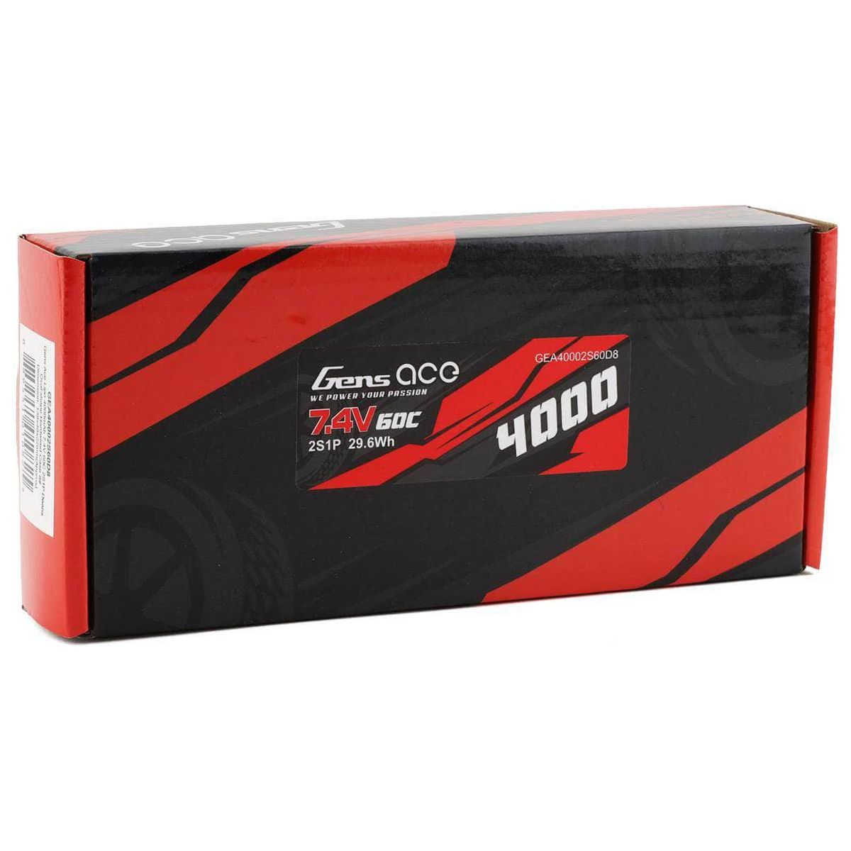  GEA40002S60D8, Gens Ace 2s LiPo Battery 60C (7.4V/4000mAh) w/T-Style Connector、mySite、merchandisen