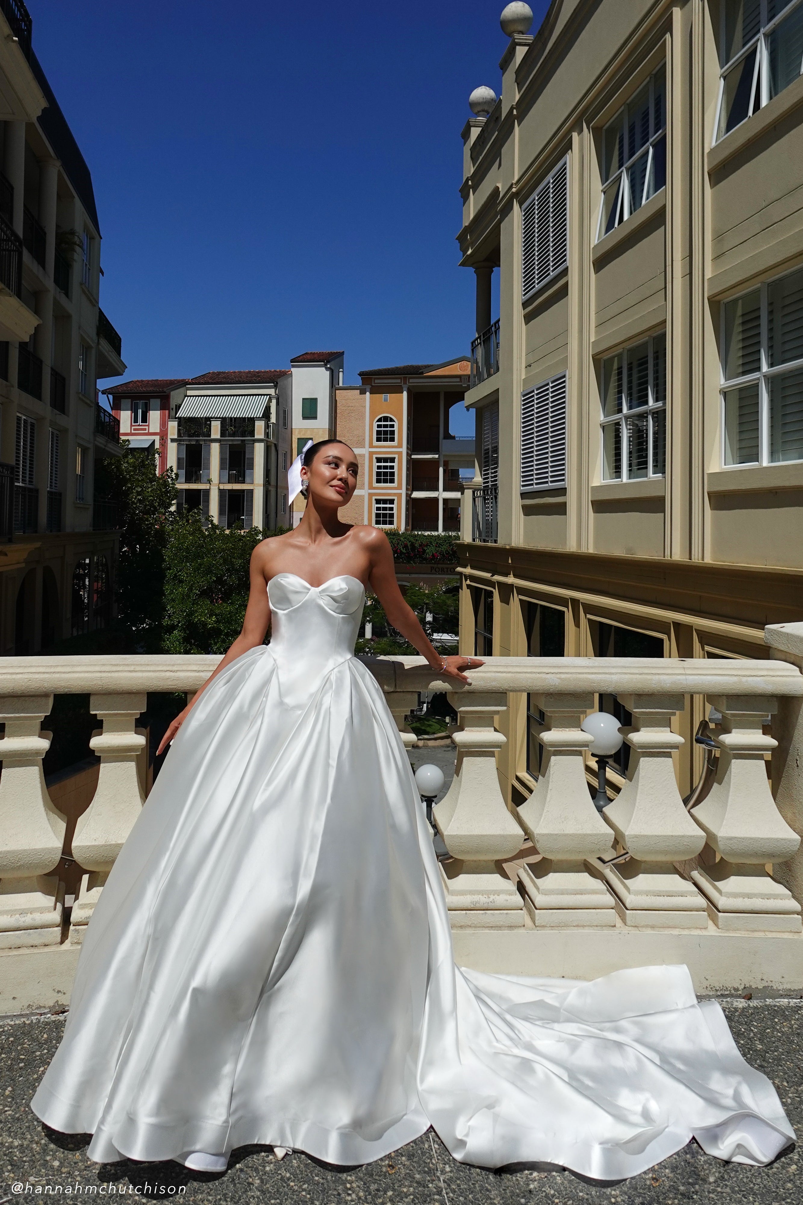 Delphine Satin Strapless Maxi Gown - White、mySite、solidvoid