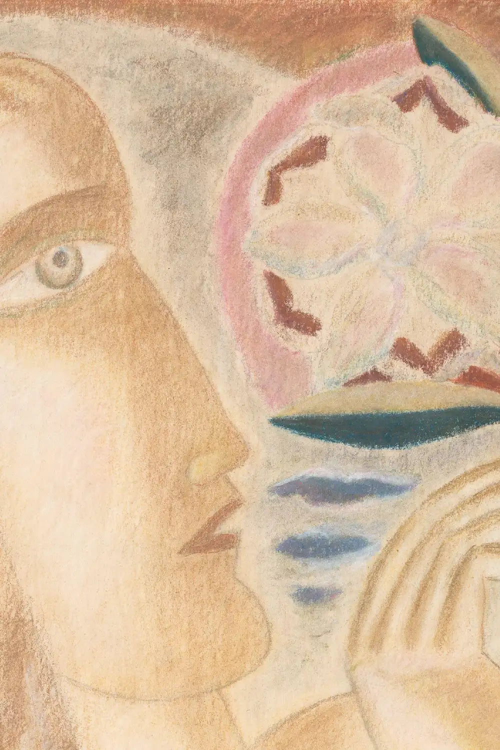 Leo Gestel Surrealist Horse and Floral Vintage Art Print、mySite、gigharbornorthrealestate