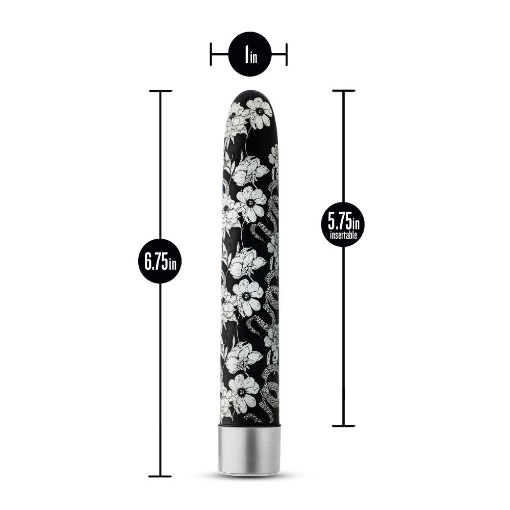 The Collection By Blush® | Eden 7 Inch Slimline G-Spot Vibrator In Black- 10 RumboTech Vibration Modes、mySite、bottomscart