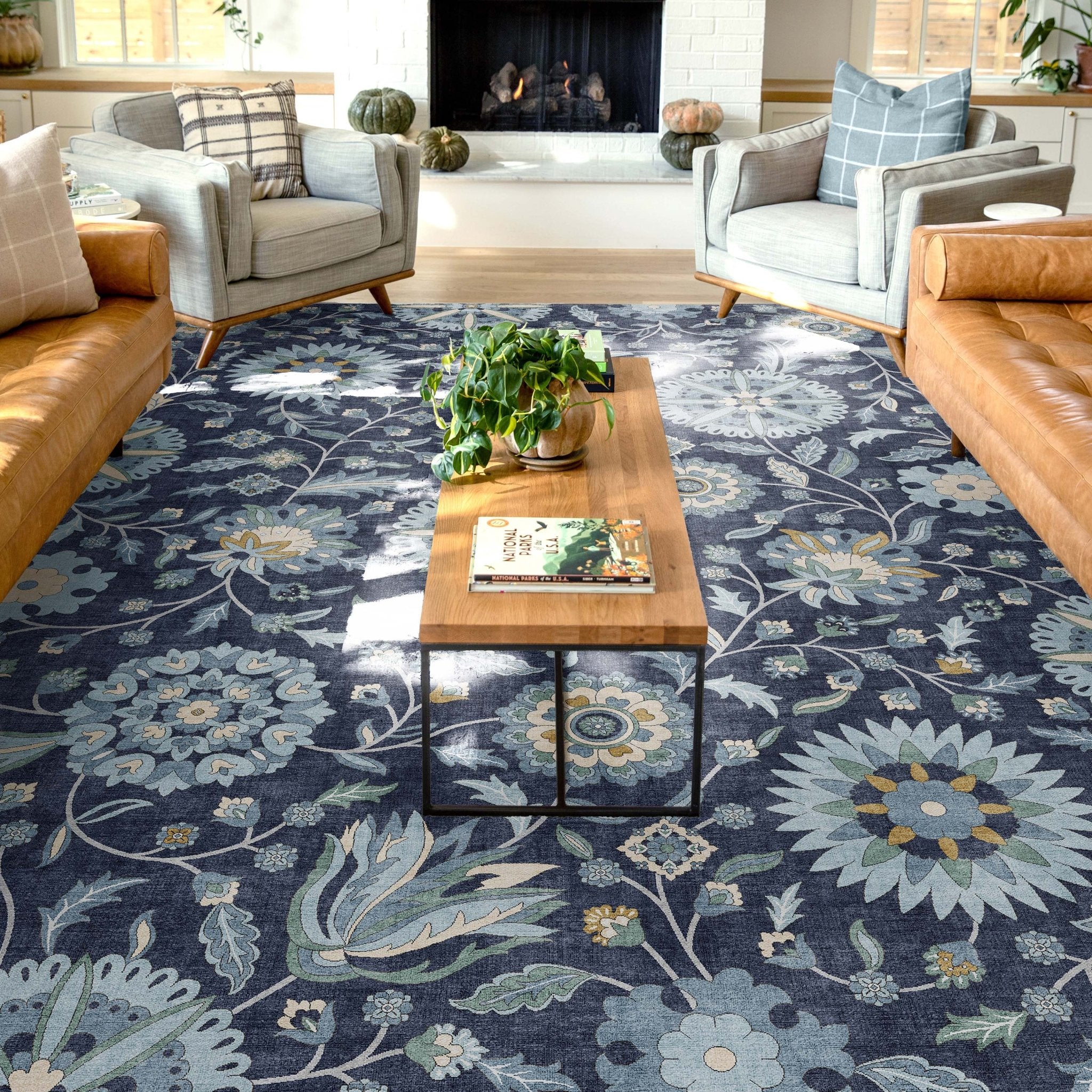 Charlotte Transitional Floral Flat-Weave Rug、mySite、gigharbornorthrealestate