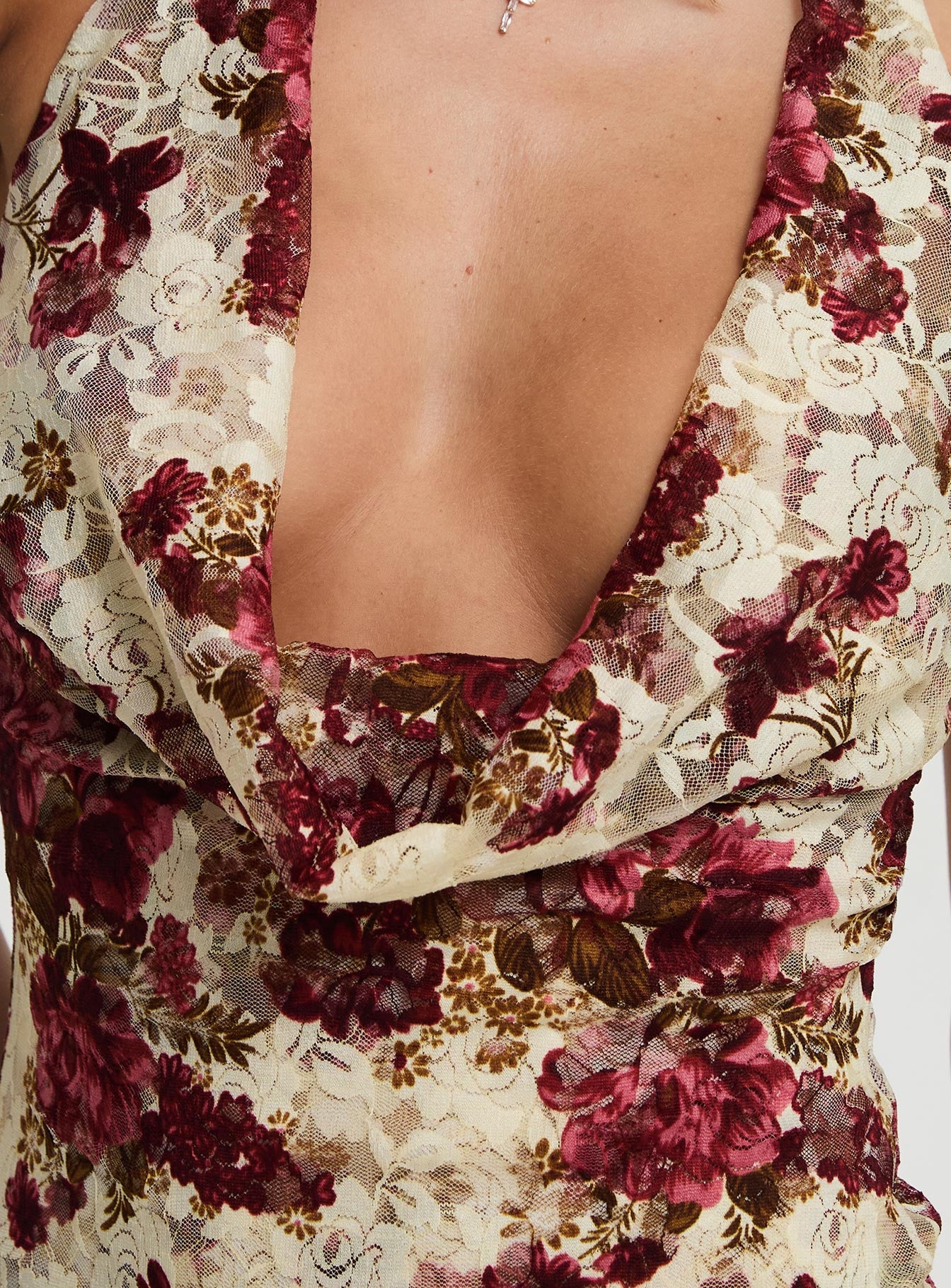 Capulet Halter Cowl Top Floral、mySite、solidvoid