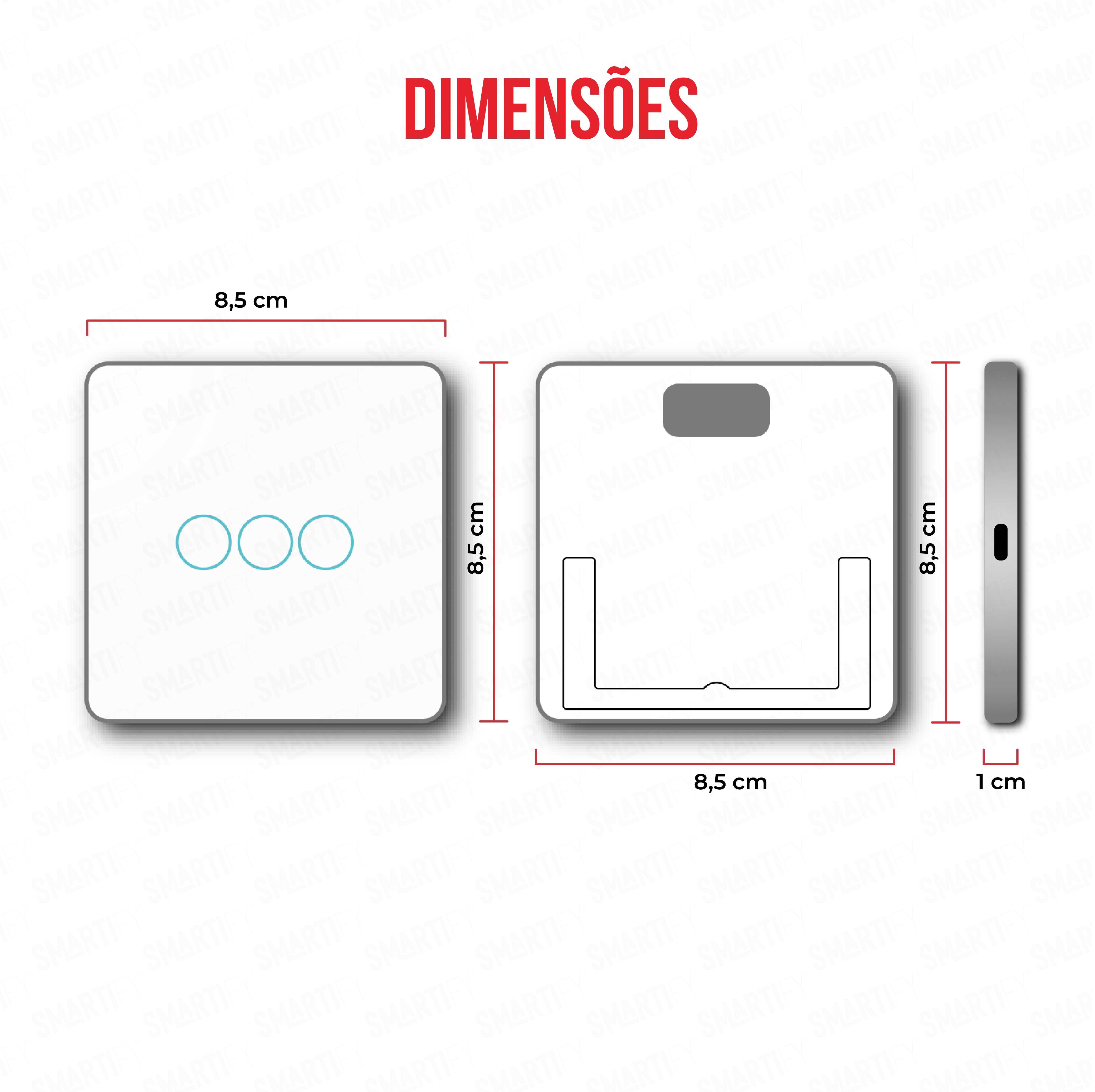 Smartify vPRO Comando de Cenários 3 Botões (9 Cenários) Zigbee Branco - SYPC03ZBBR、mySite、fannypackpong