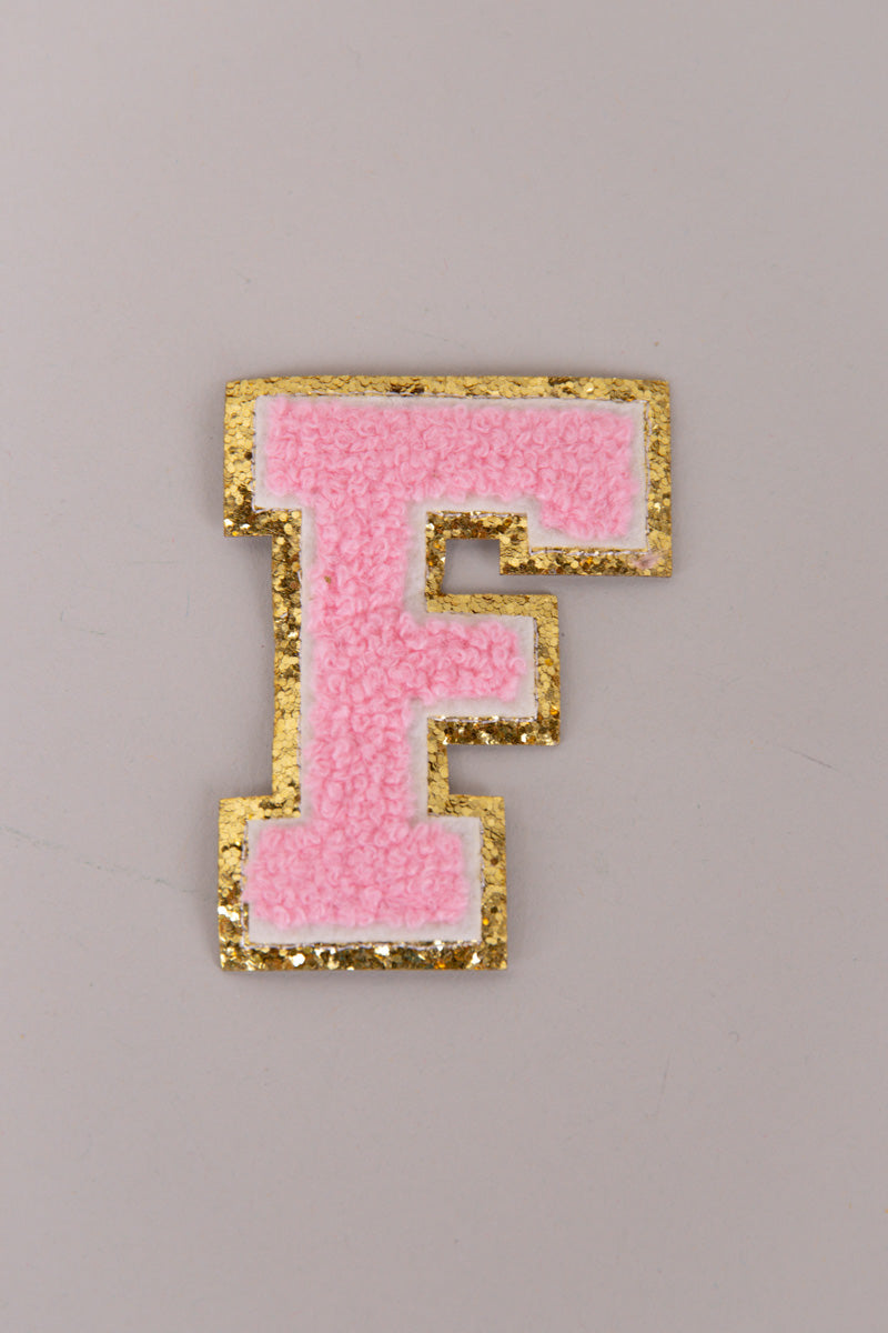 Chenille Adhesive Letter Patches- Light Pink 5.5cm、mySite、hinf8tx79