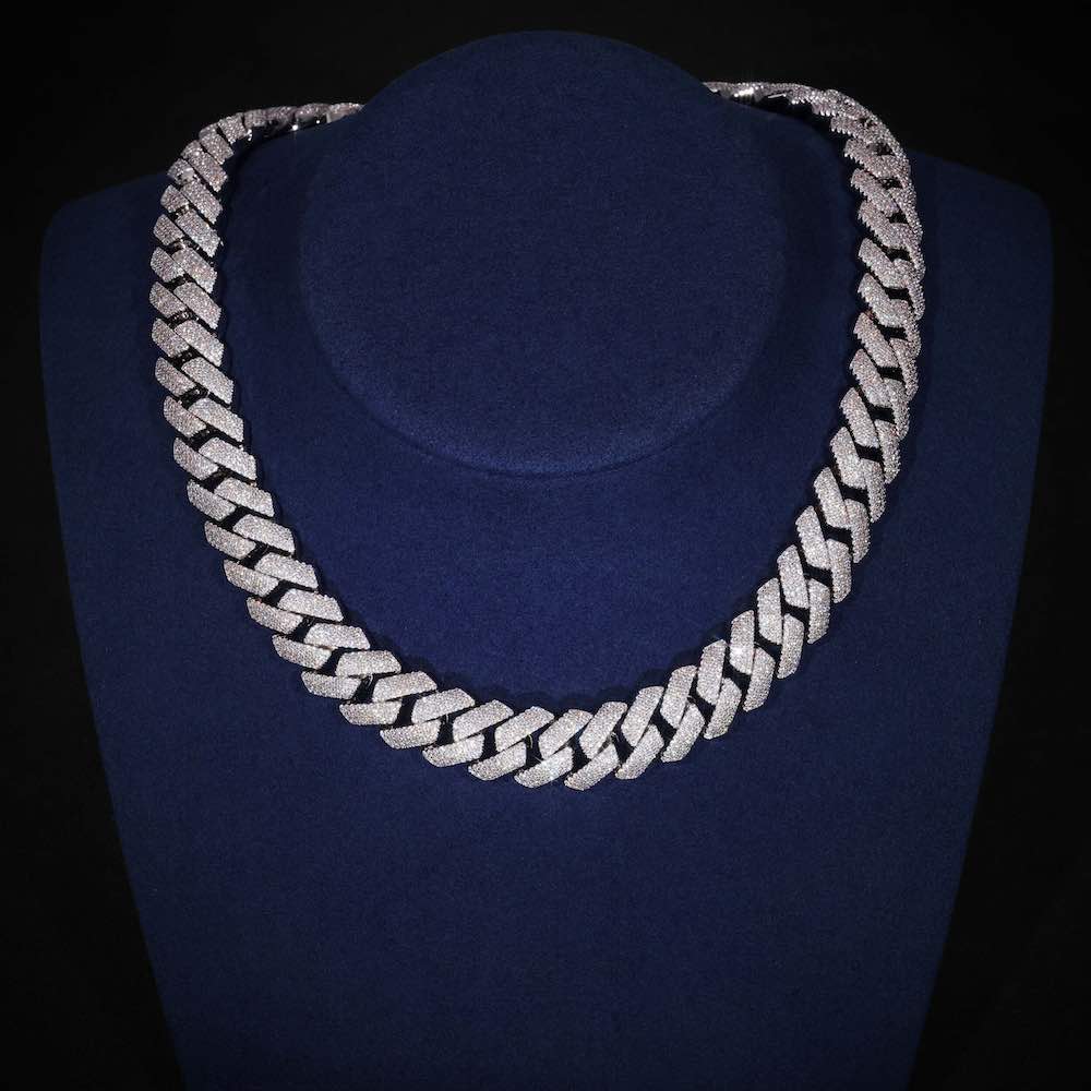 4-Row 15MM Moissanite Cuban Link Chain 14K Gold、mySite、hinf8tx79