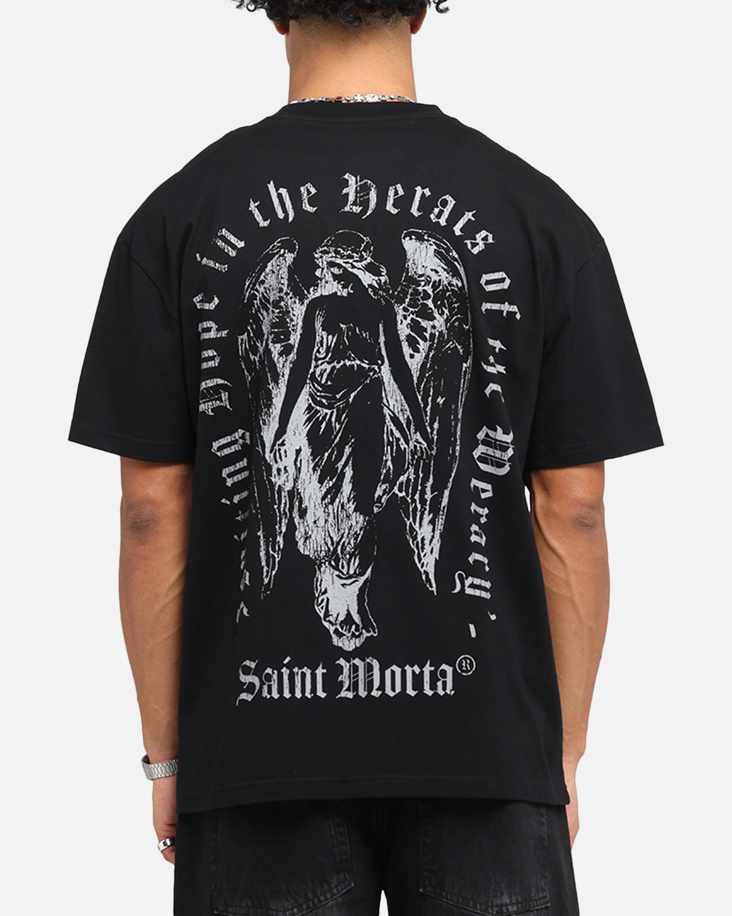 Saint Morta Weiry Hearts Boxy T-Shirt Black、mySite、zt4zffjzw