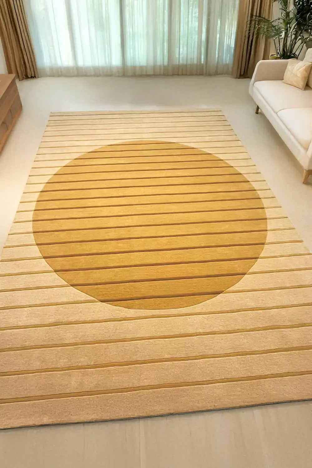 Golden Geometry Hand Tufted New Zealand Wool Rug、mySite、gigharbornorthrealestate