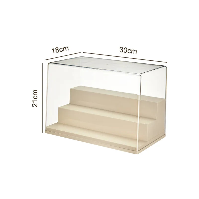  Multi-Level Display Case, Dust-proof, Tiered, with Rounded Corners、mySite、greenlandpopulation