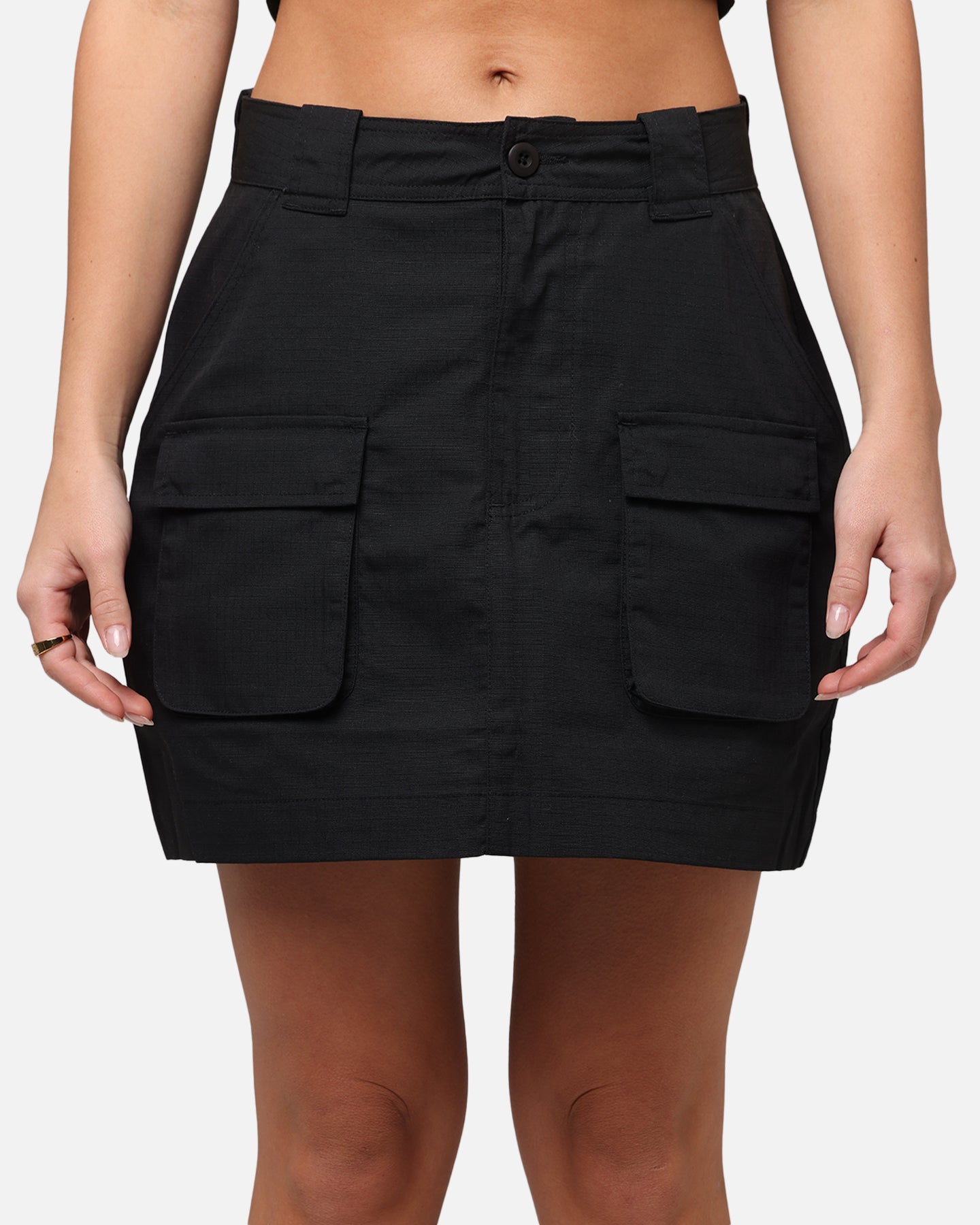 X-Girl Women's Easy Patch Pocket Mini Skirt Black、mySite、zt4zffjzw