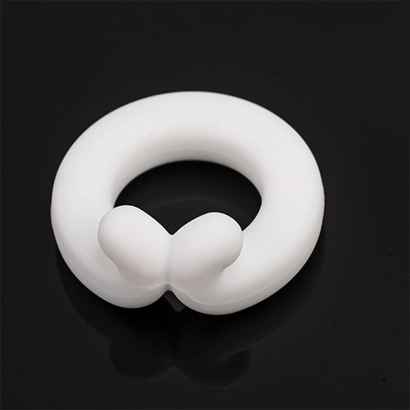 Double White Stud | Penis Cock Rings Silicone | Erection Enhancer、mySite、bottomscart