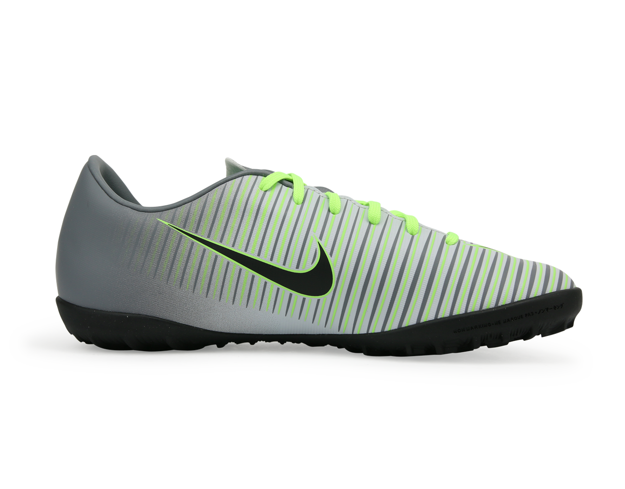 Nike Kids Mercurial Vapor XI Turf Soccer Shoes Pure Platinum/Black/Ghost Green、mySite、noshort
