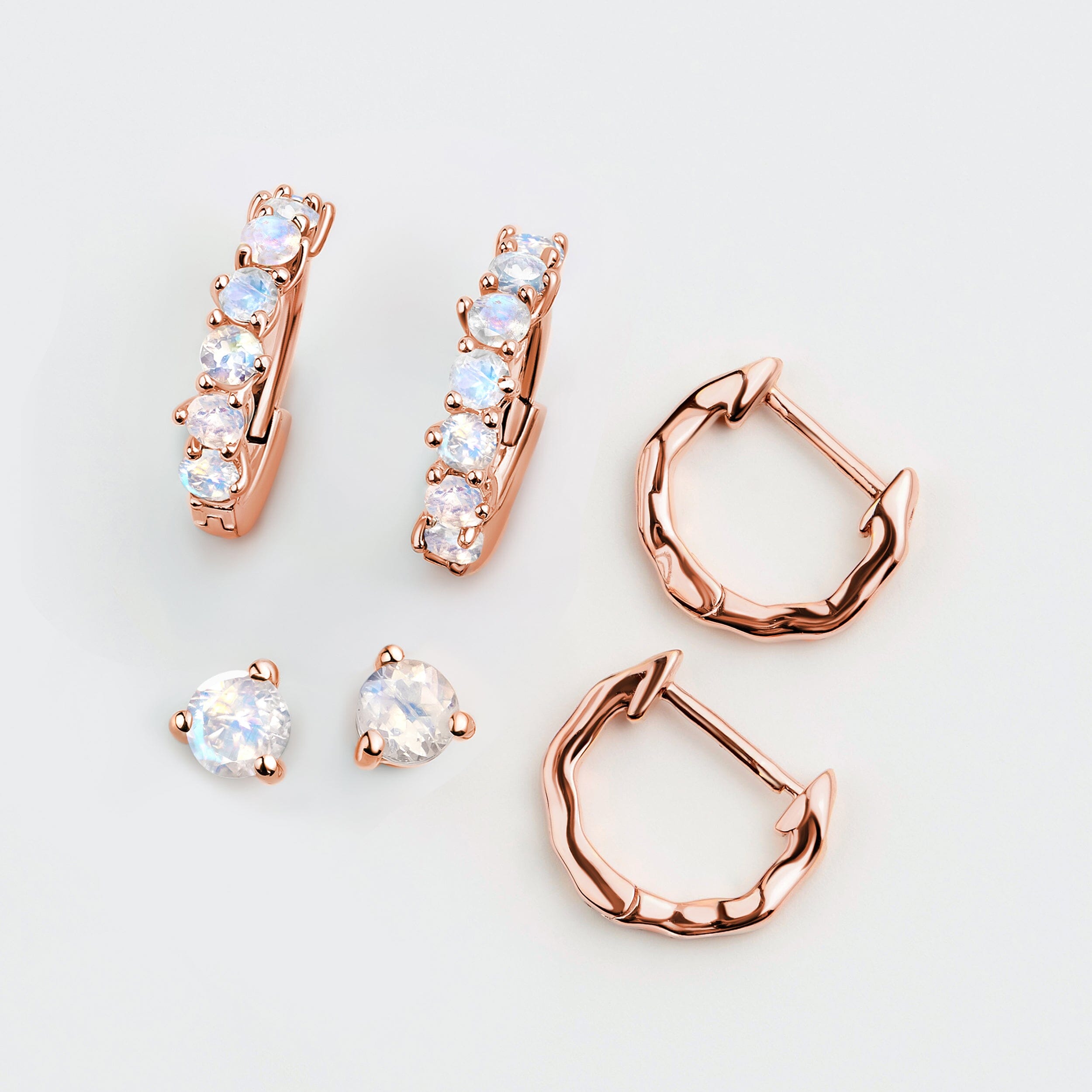Moonstone Hoop Earring Set - Classic Trio、mySite、hinf8tx79