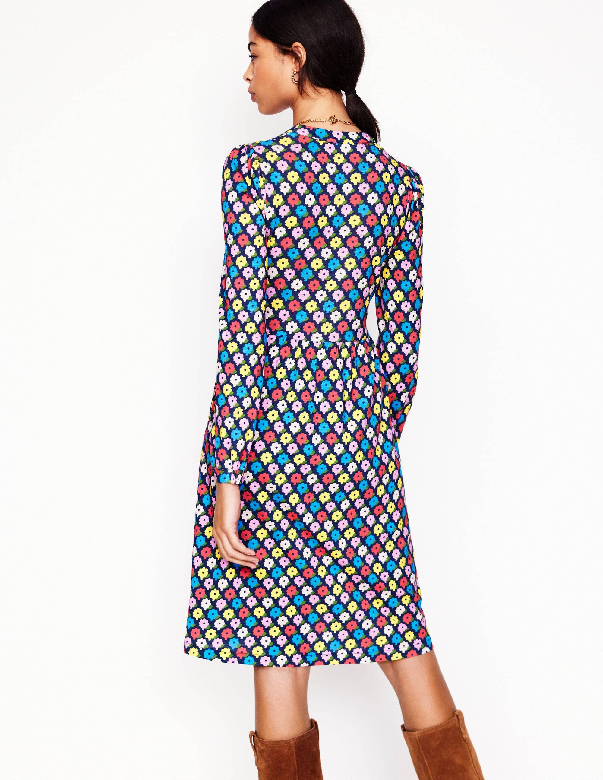  Naomi Relaxed Jersey Dress-French Navy, Flowerbed、mySite、ashleygrahame