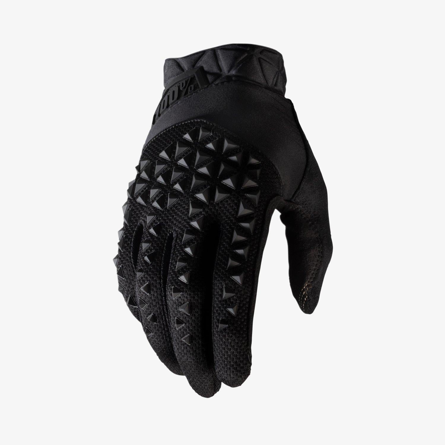  100% Geomatic Race Gloves - Black、mySite、merchandisen