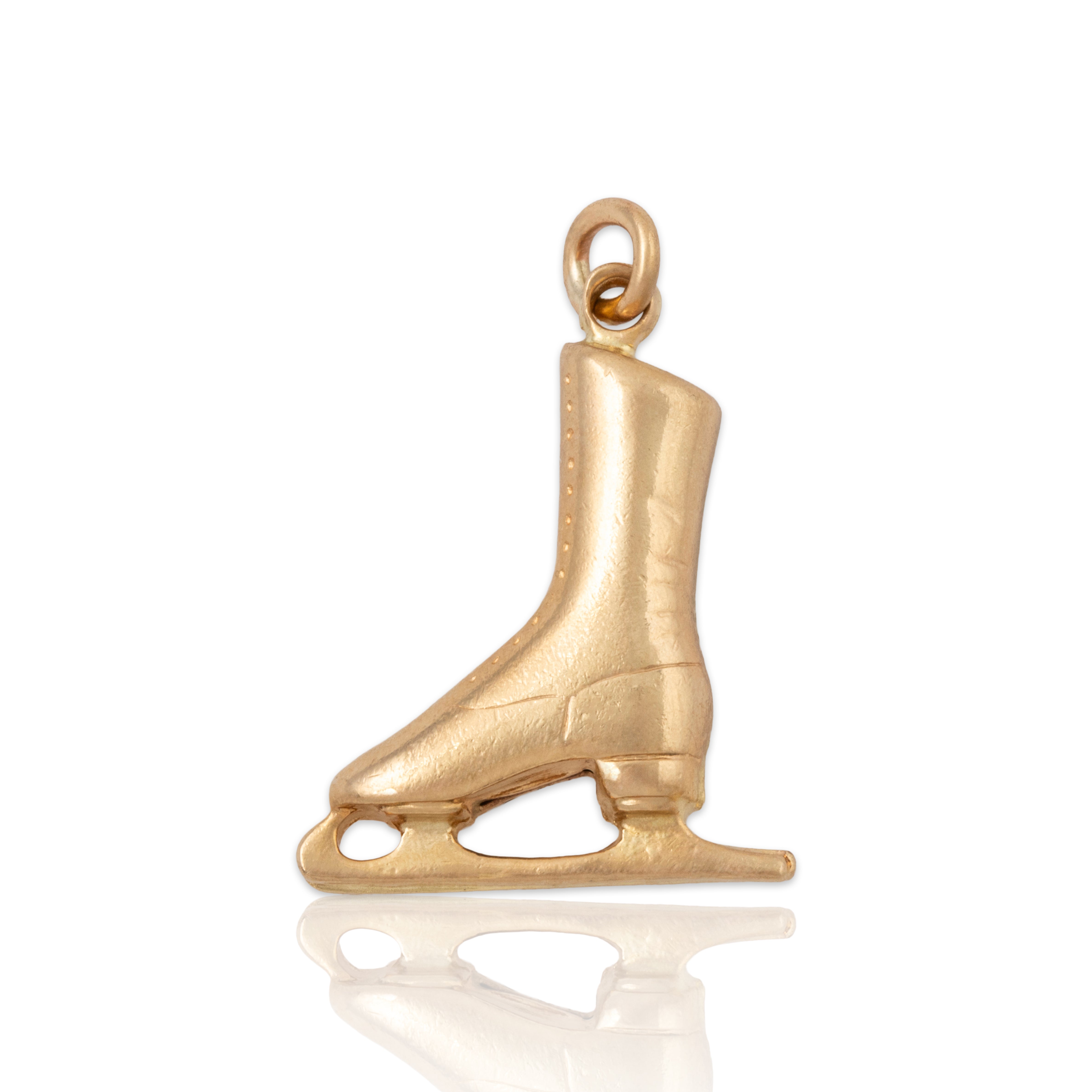 Vintage 14k Yellow Gold Ice Skate Charm / Pendant、mySite、hinf8tx79