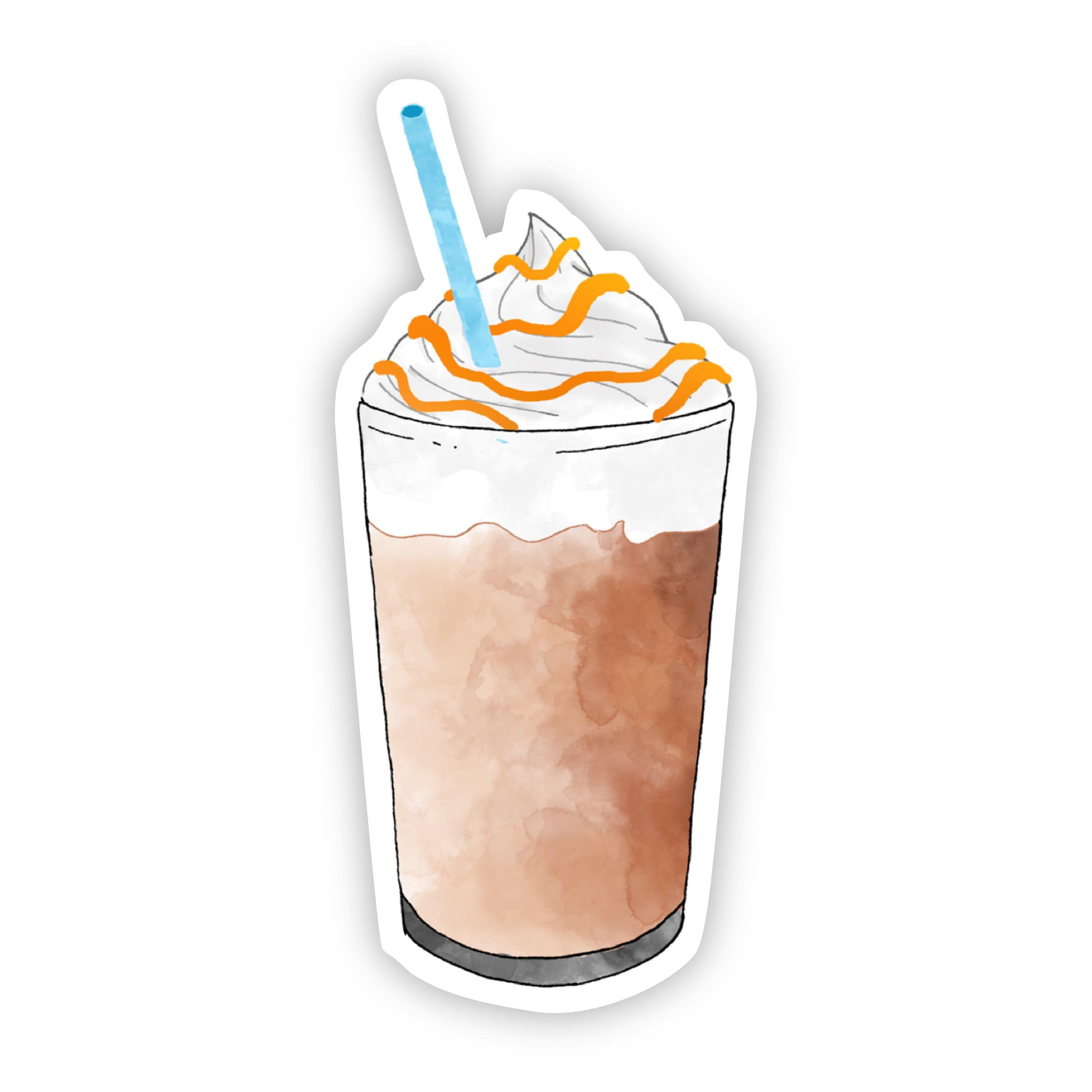  Iced Latte Blue Straw Sticker、mySite、elrpsem3k