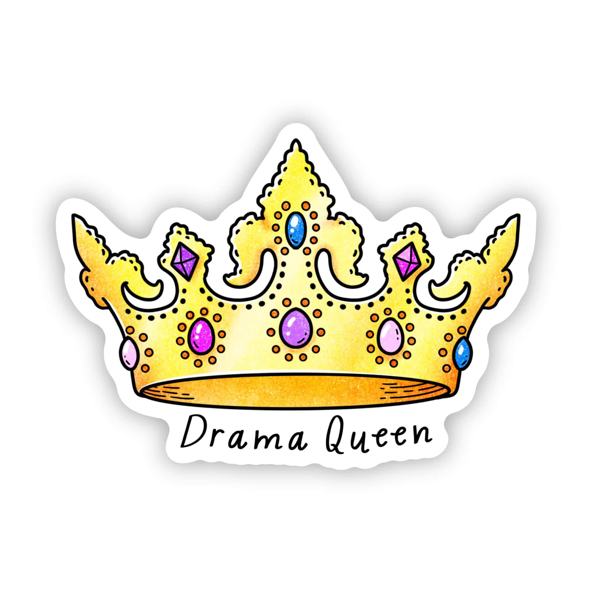  Drama Queen Gold Crown Sticker、mySite、ghnorth