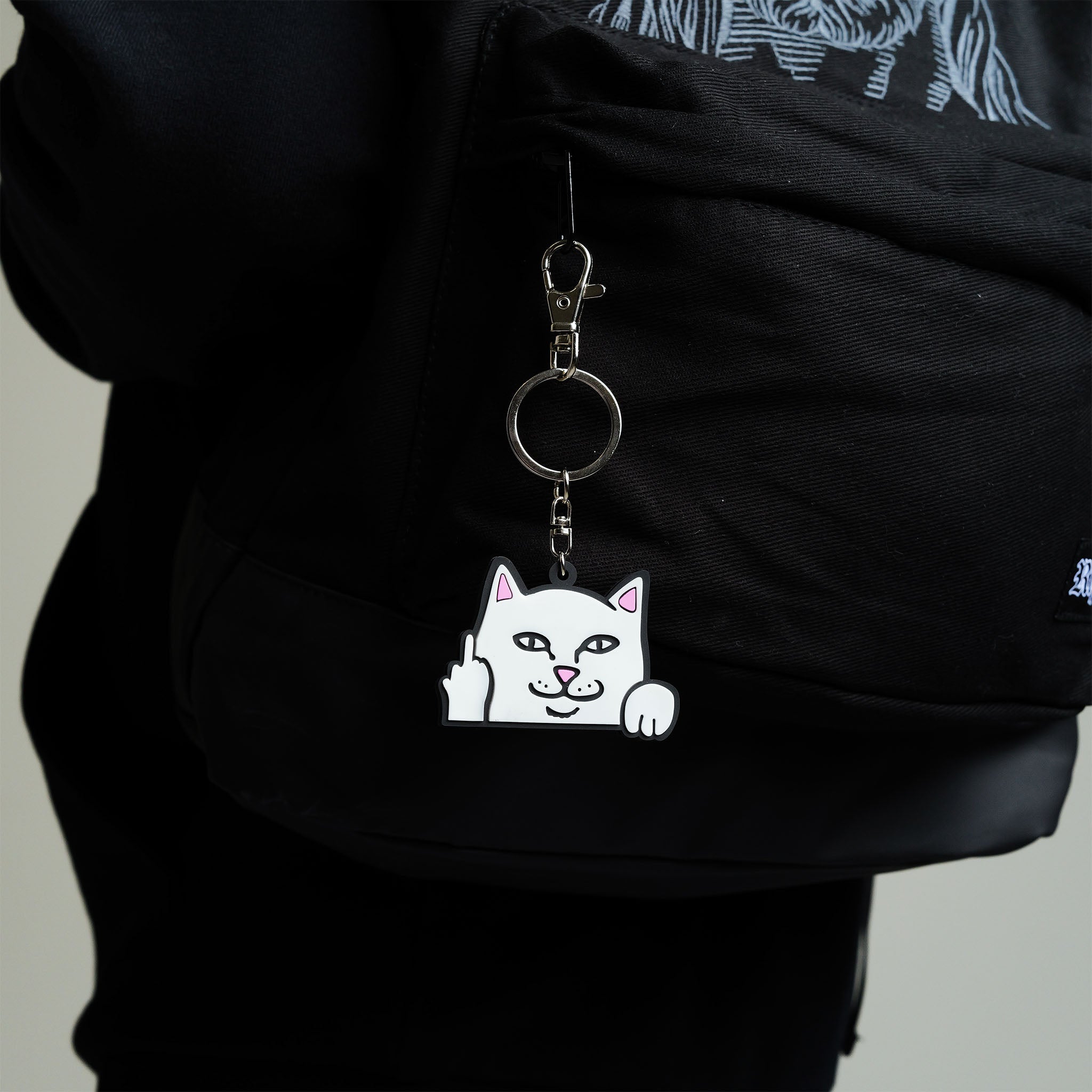  Lord Nermal Rubber Key Chain (White)、mySite、merchandisen
