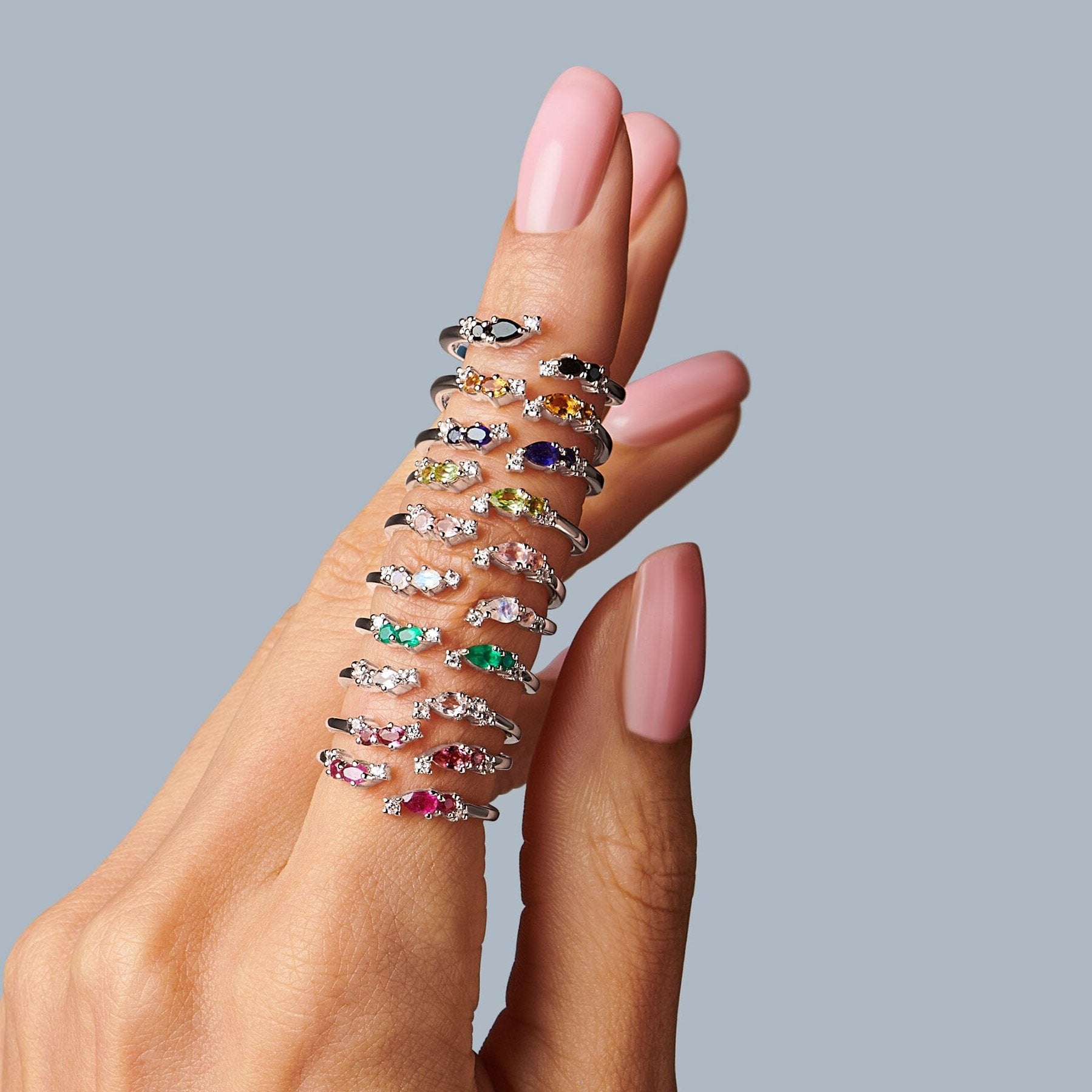 Adjustable Amethyst Ring Flourish - February Birthstone、mySite、hinf8tx79