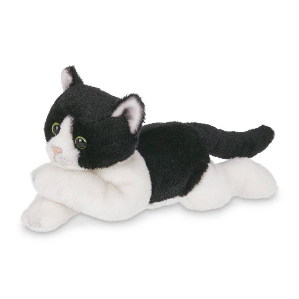 Black & White Cat Small Floppy Kitty Cat by Bearington Collection -、mySite、g9winljtr